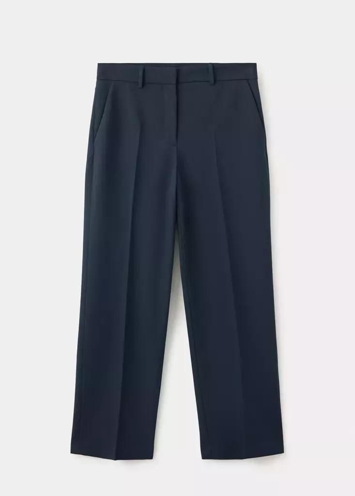 Navy Straight Suit Trousers, Navy, large image number 4