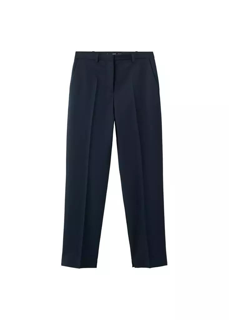 Navy Straight Suit Trousers, Navy, large image number 7