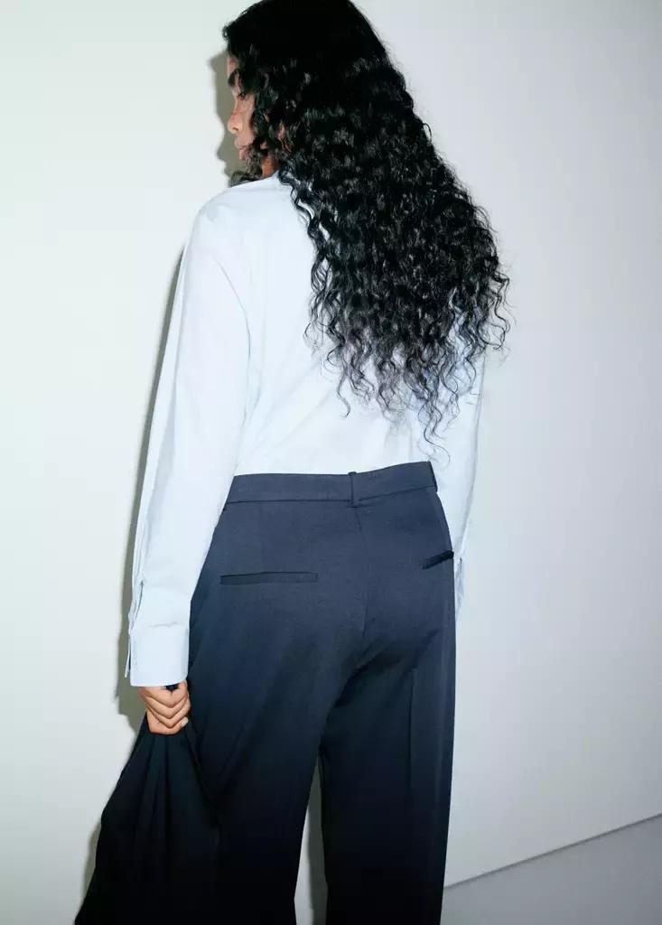 Navy Straight Suit Trousers, Navy, large image number 10