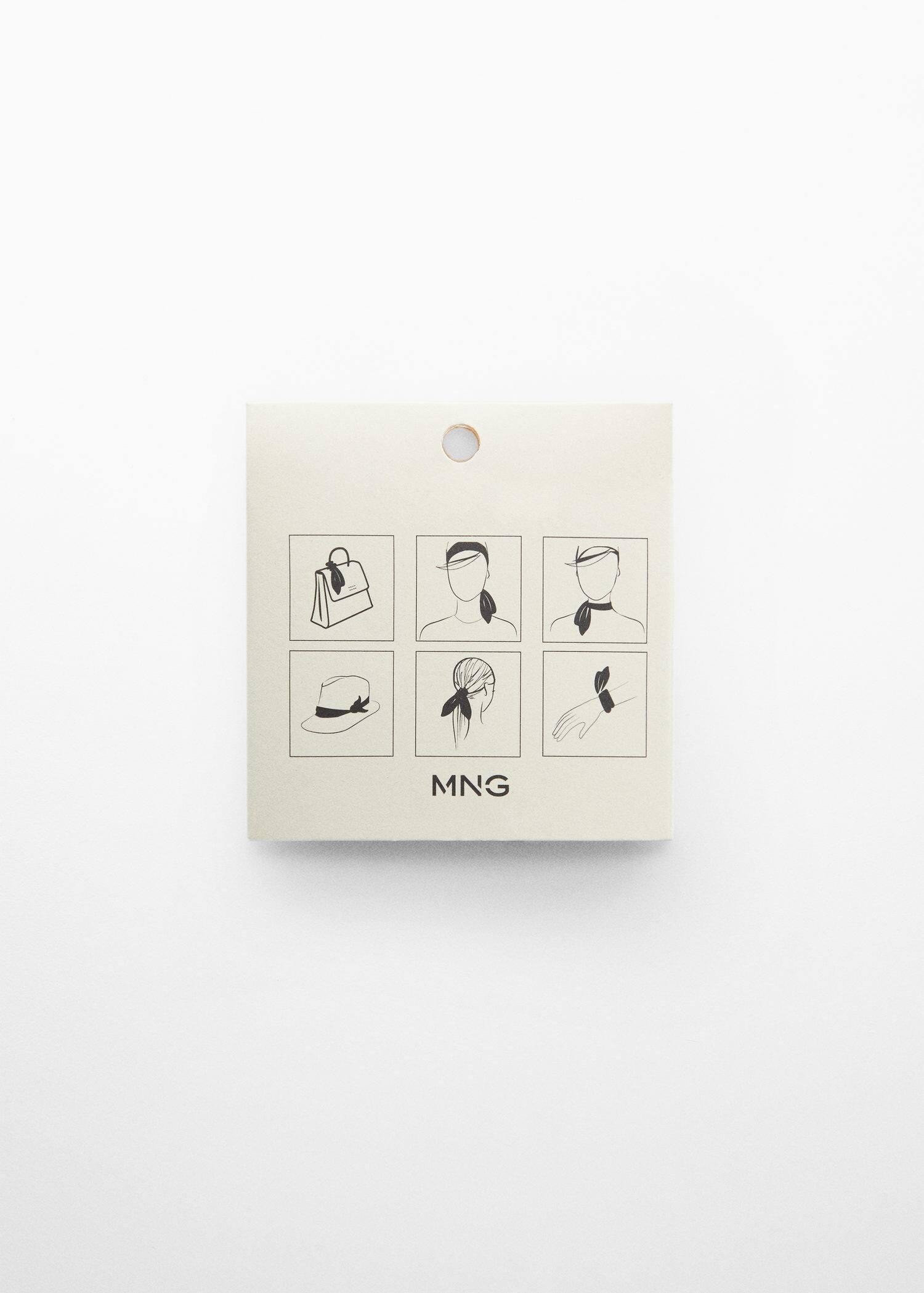 Black Paisley Print Scarf, , large image number 4