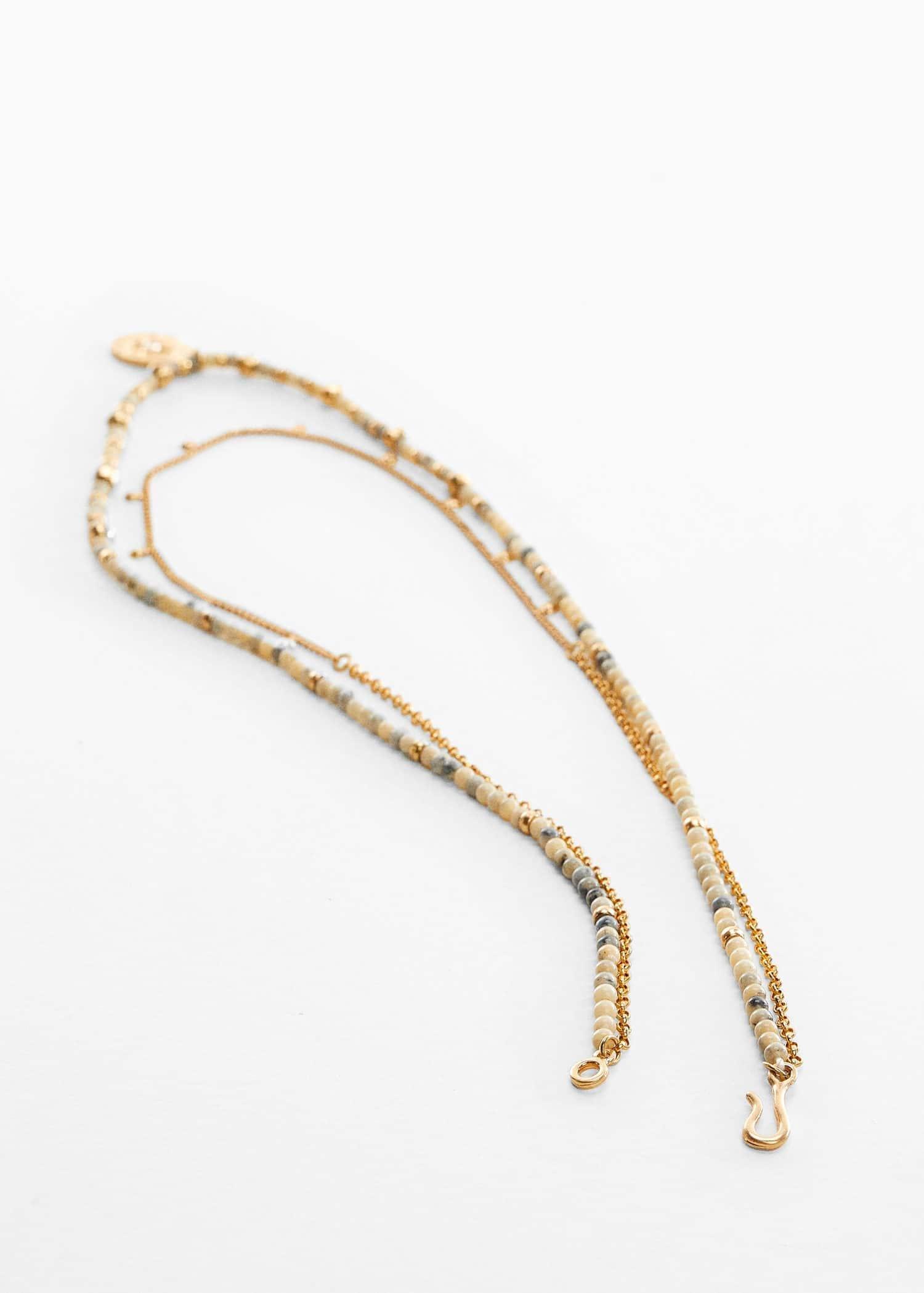gold Beaded double necklace, , large image number 2