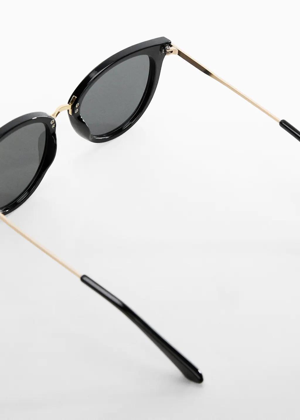 Black Metal Bridge Sunglasses, , large image number 2