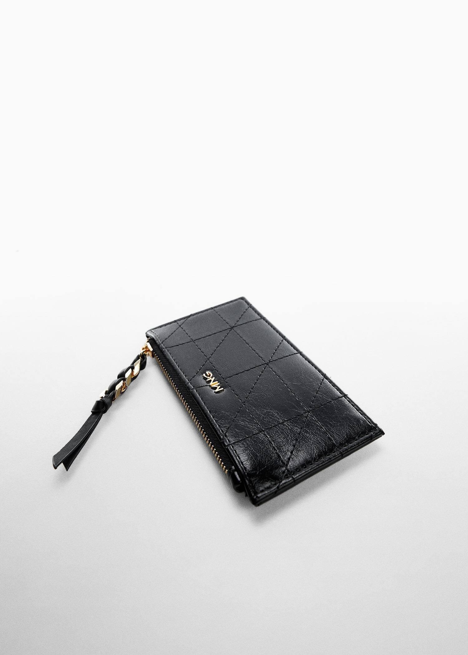 Black Quilted Cardholder, , large image number 2