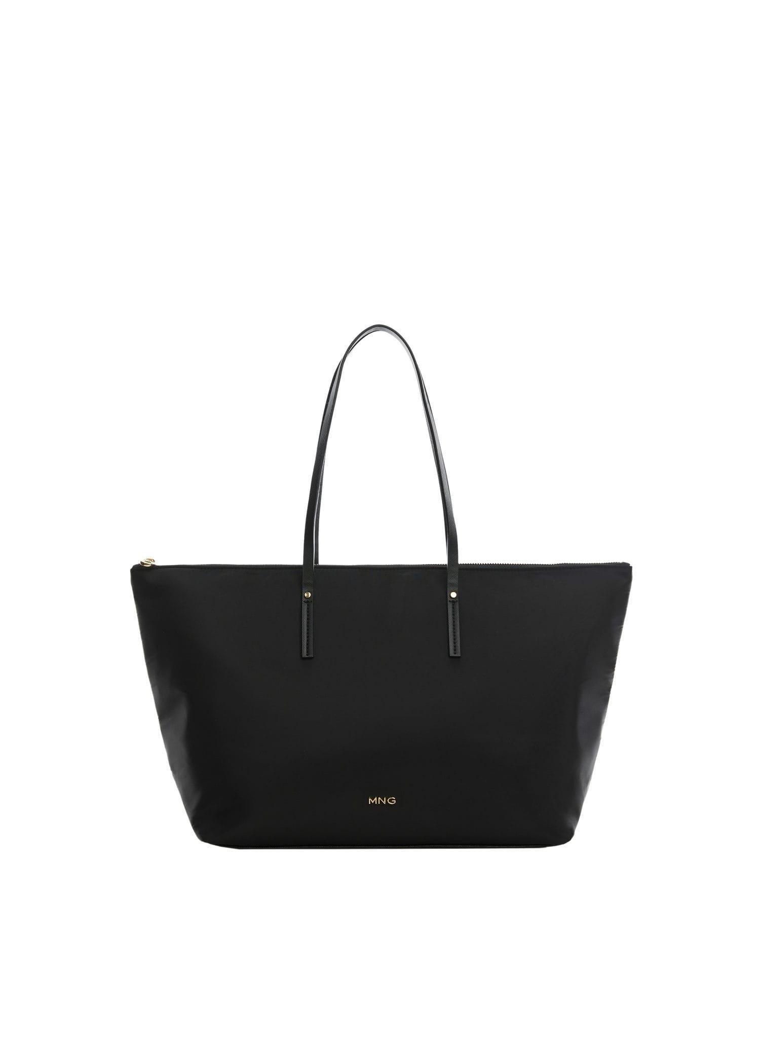 Black Technical Fabric Shopper Bag, , large image number 1