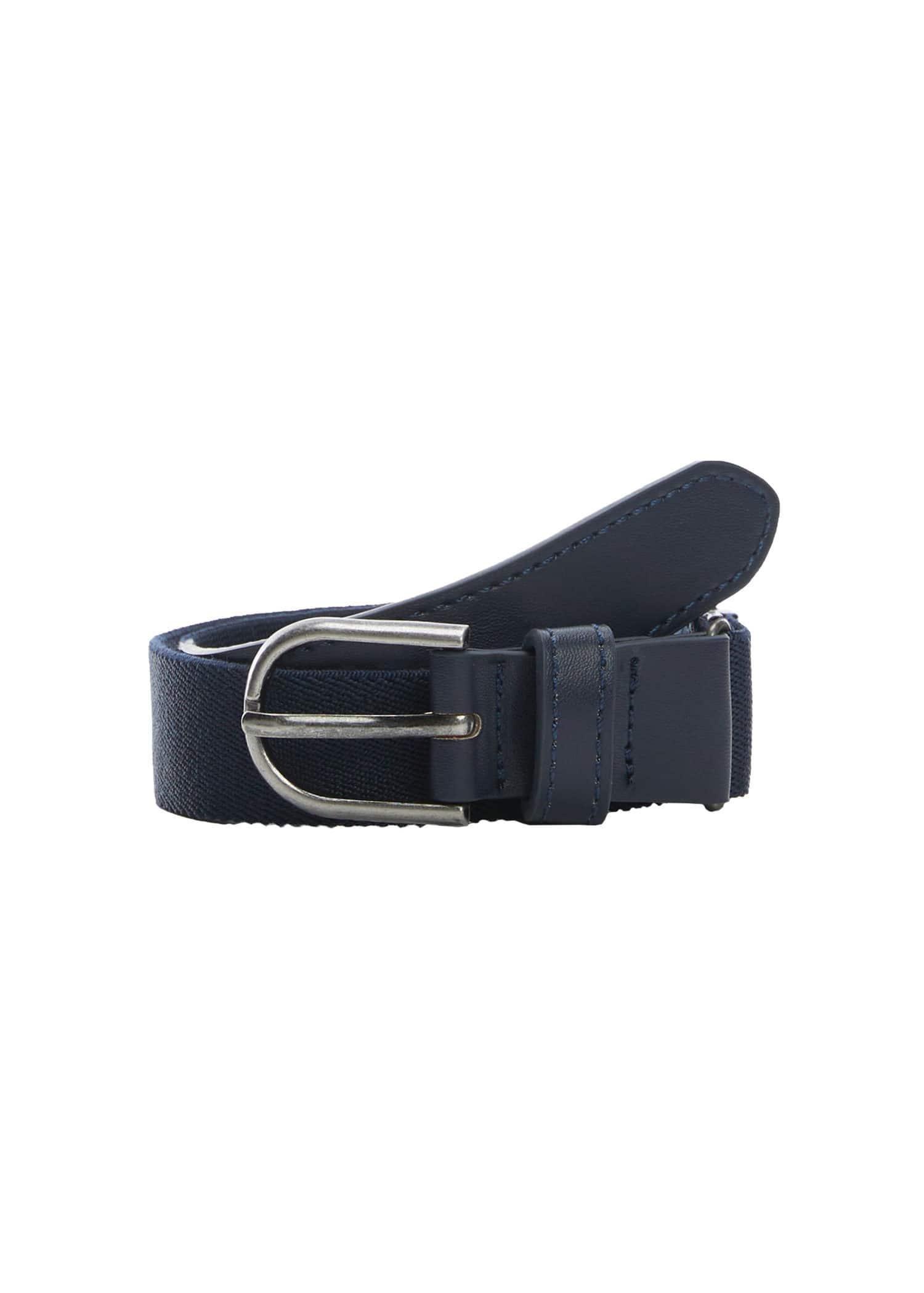 Navy Metal Buckle Belt, Baby Boy, , large image number 0