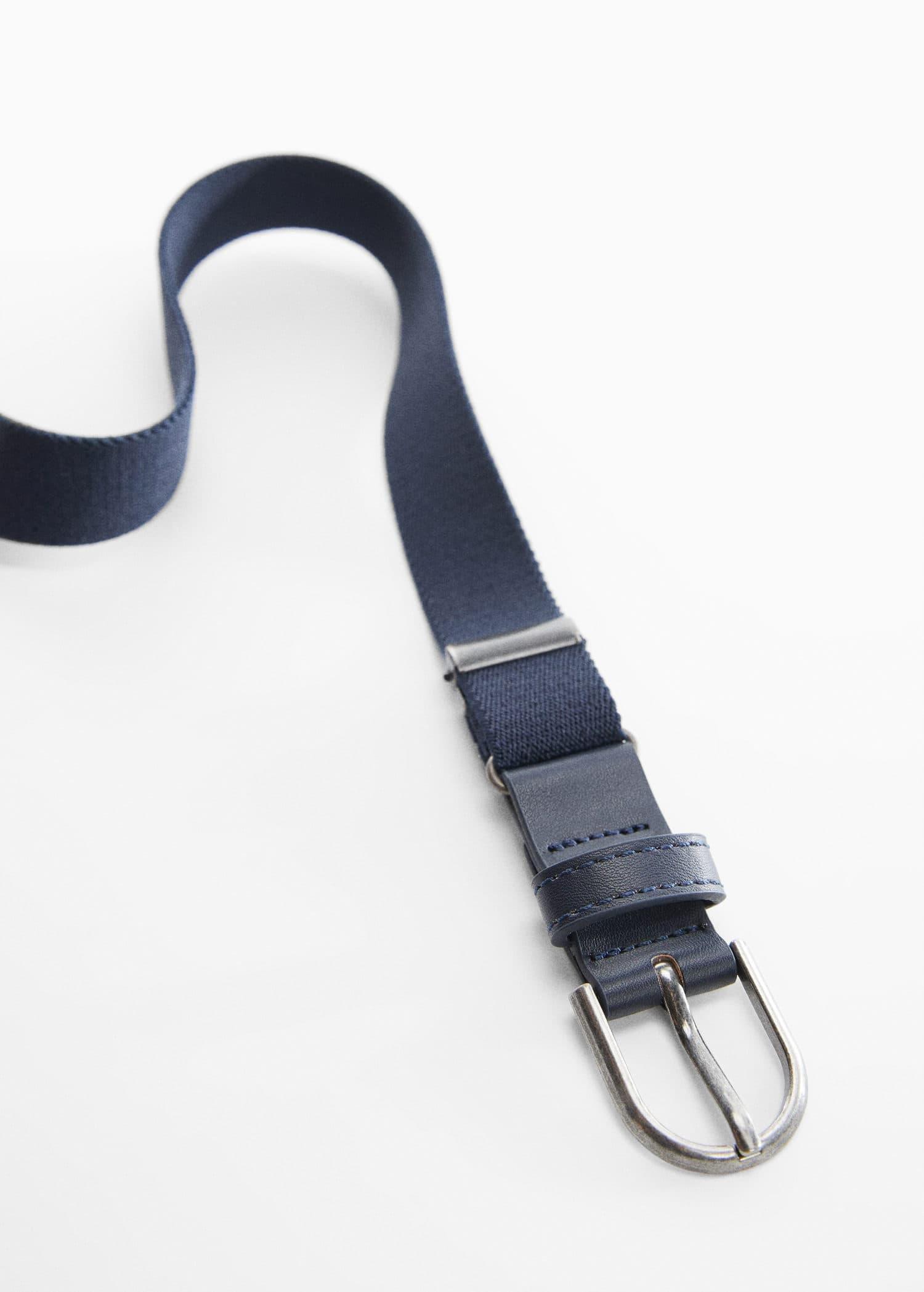 Navy Metal Buckle Belt, Baby Boy, , large image number 1