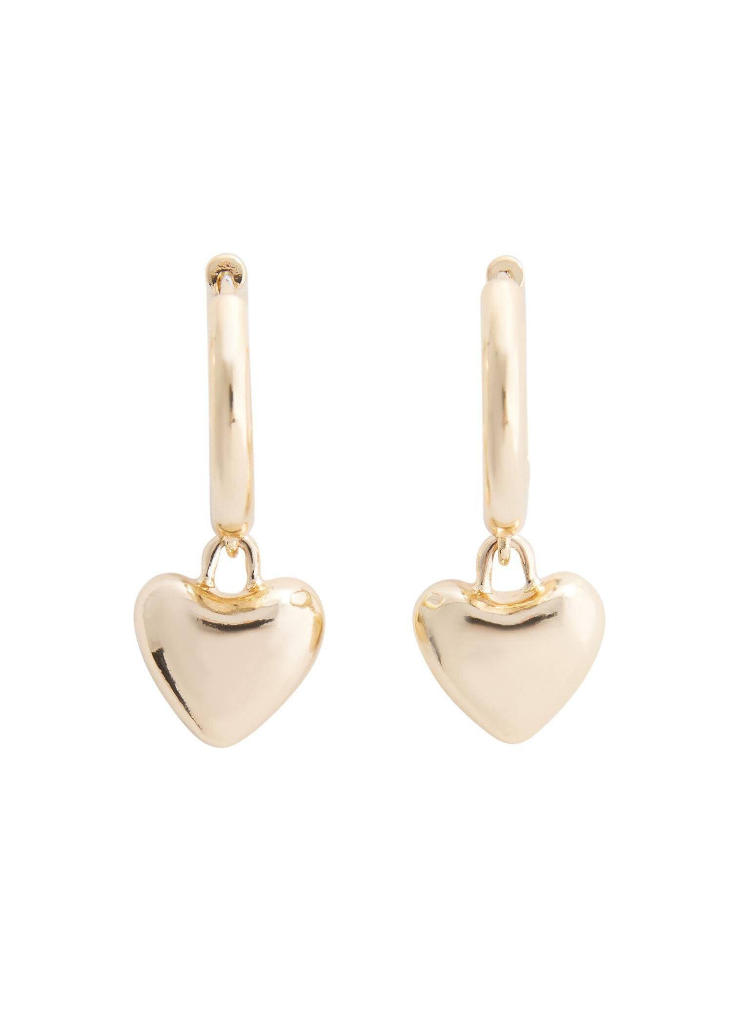 Gold Heart-Shape Earrings, , large image number 0