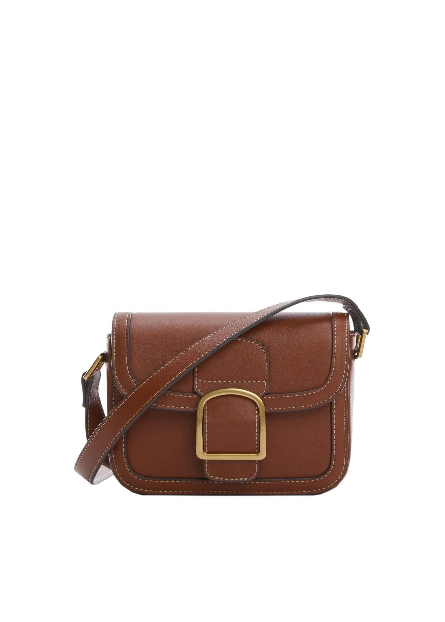 Brown Leather Effect Cross Body Bag, , large image number 0