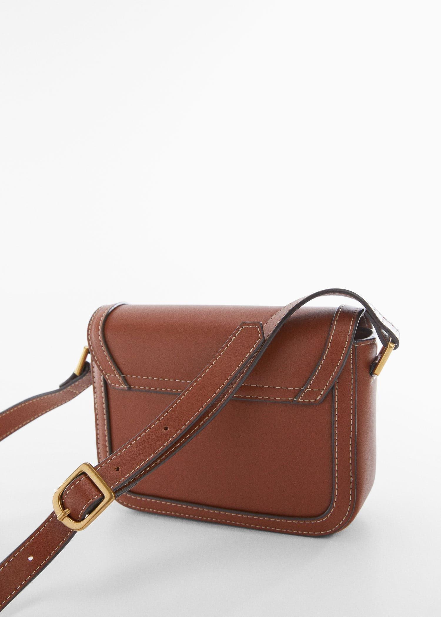Brown Leather Effect Cross Body Bag, , large image number 2