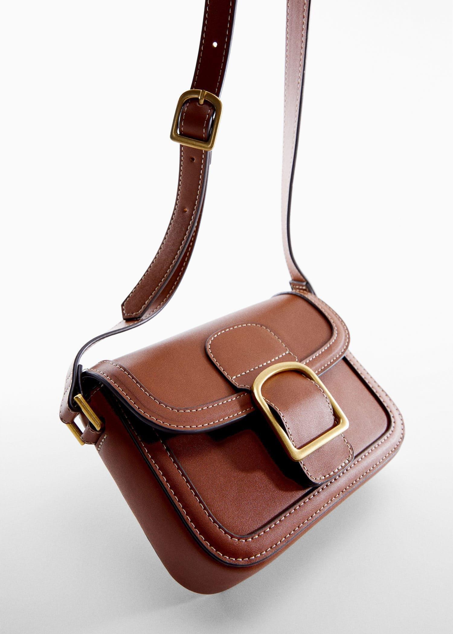 Brown Leather Effect Cross Body Bag, , large image number 4