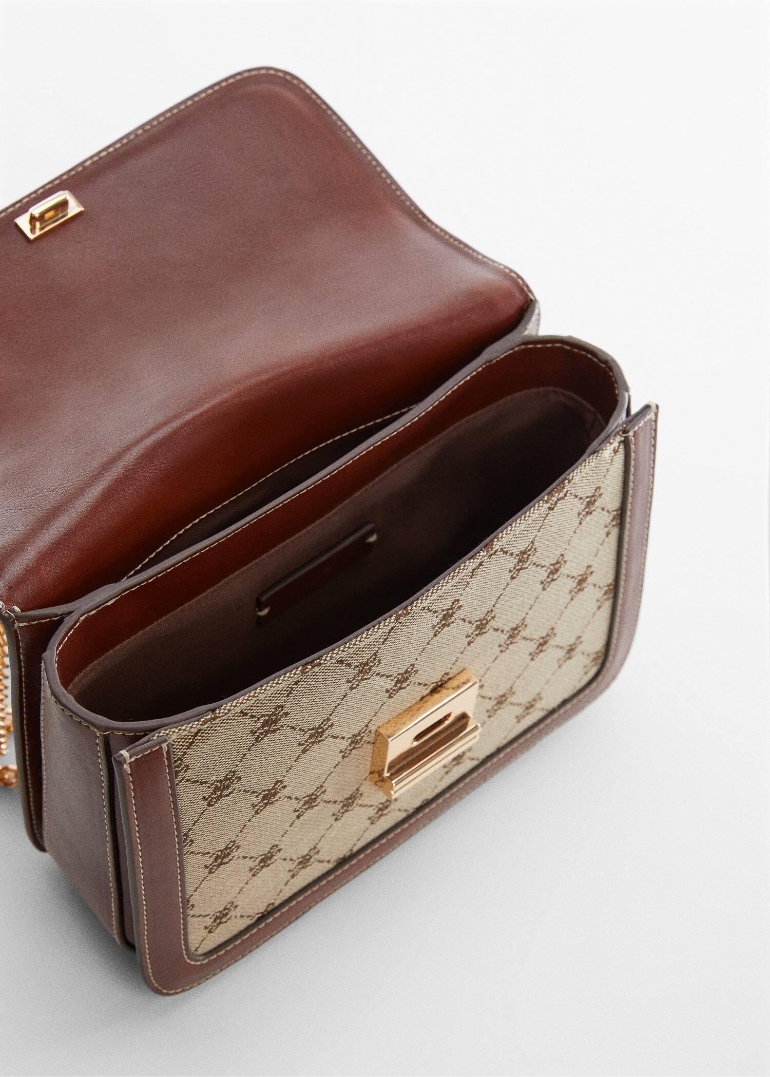 Brown Chain Jacquard Bag, , large image number 2