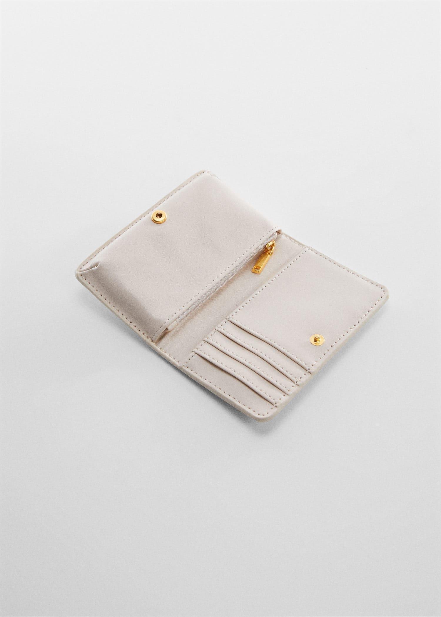 White Embossed Wallet With Logo, , large image number 2
