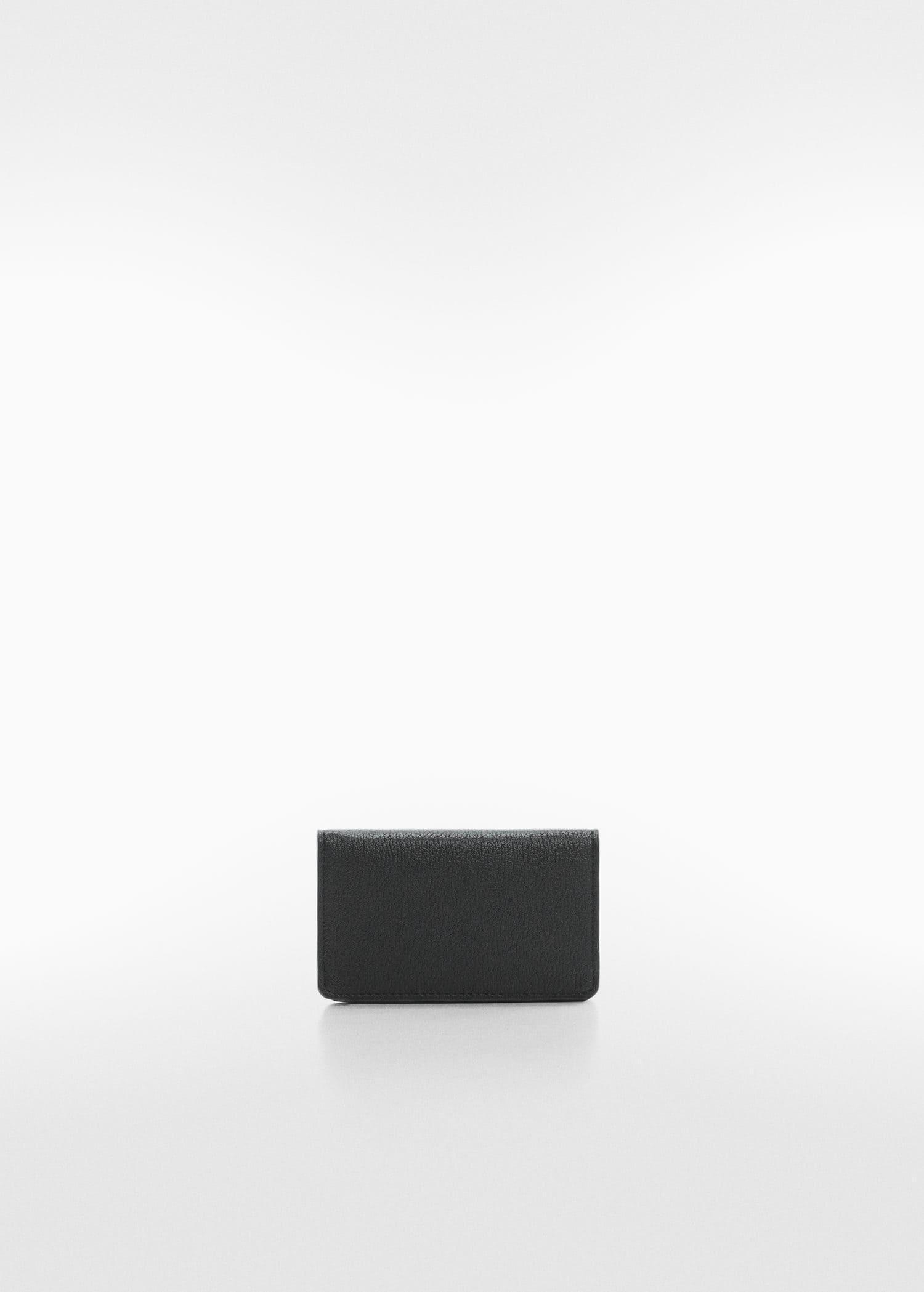 Black Embossed Wallet With Logo, , large image number 1
