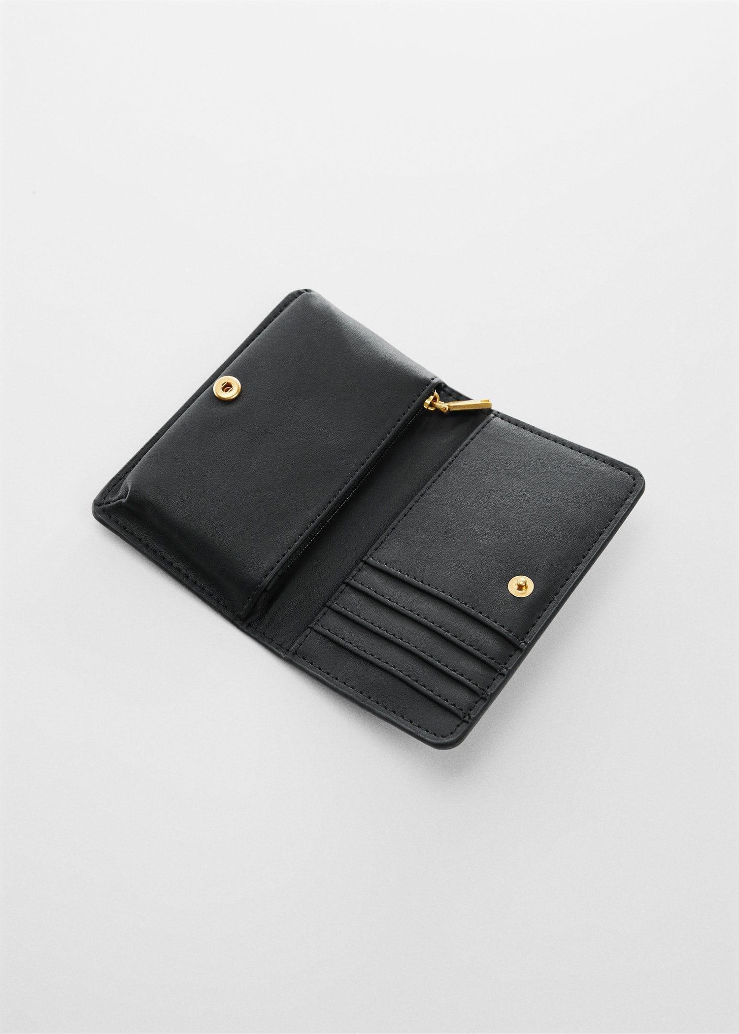 Black Embossed Wallet With Logo, , large image number 2