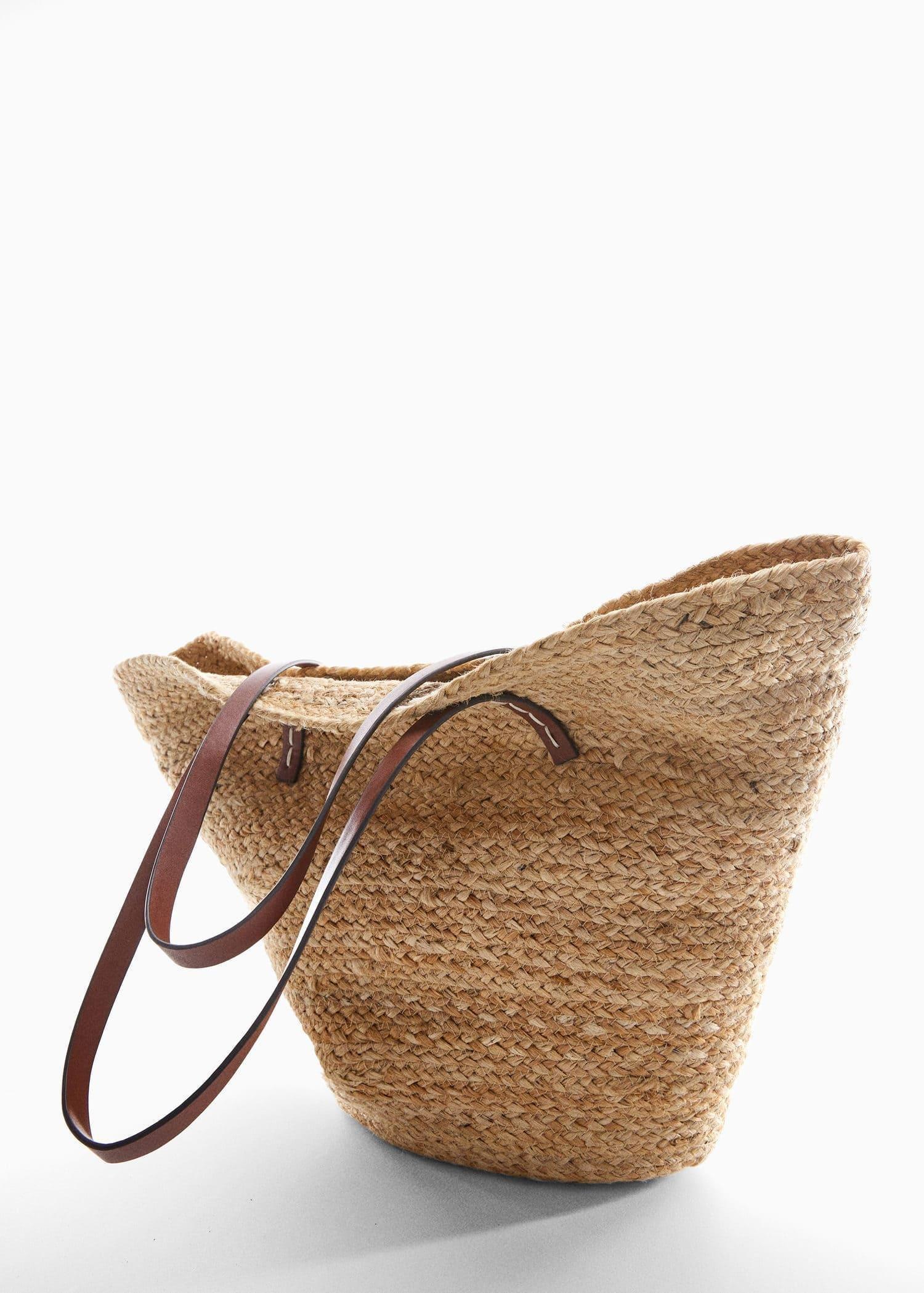 Brown Jute Basket Bag, , large image number 4
