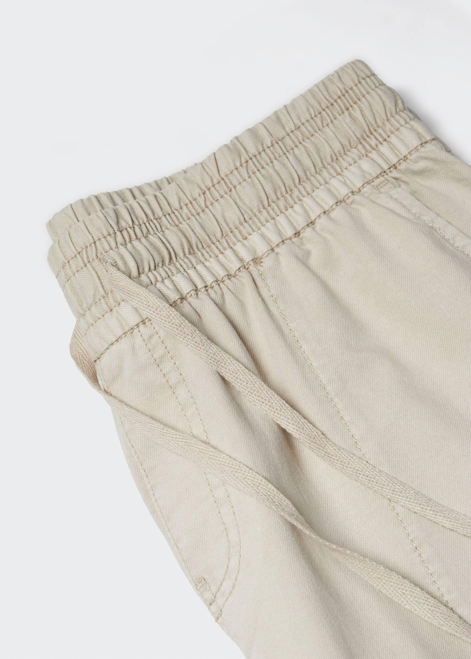 Beige Slouchy Jeans With Drawstring, , large image number 3