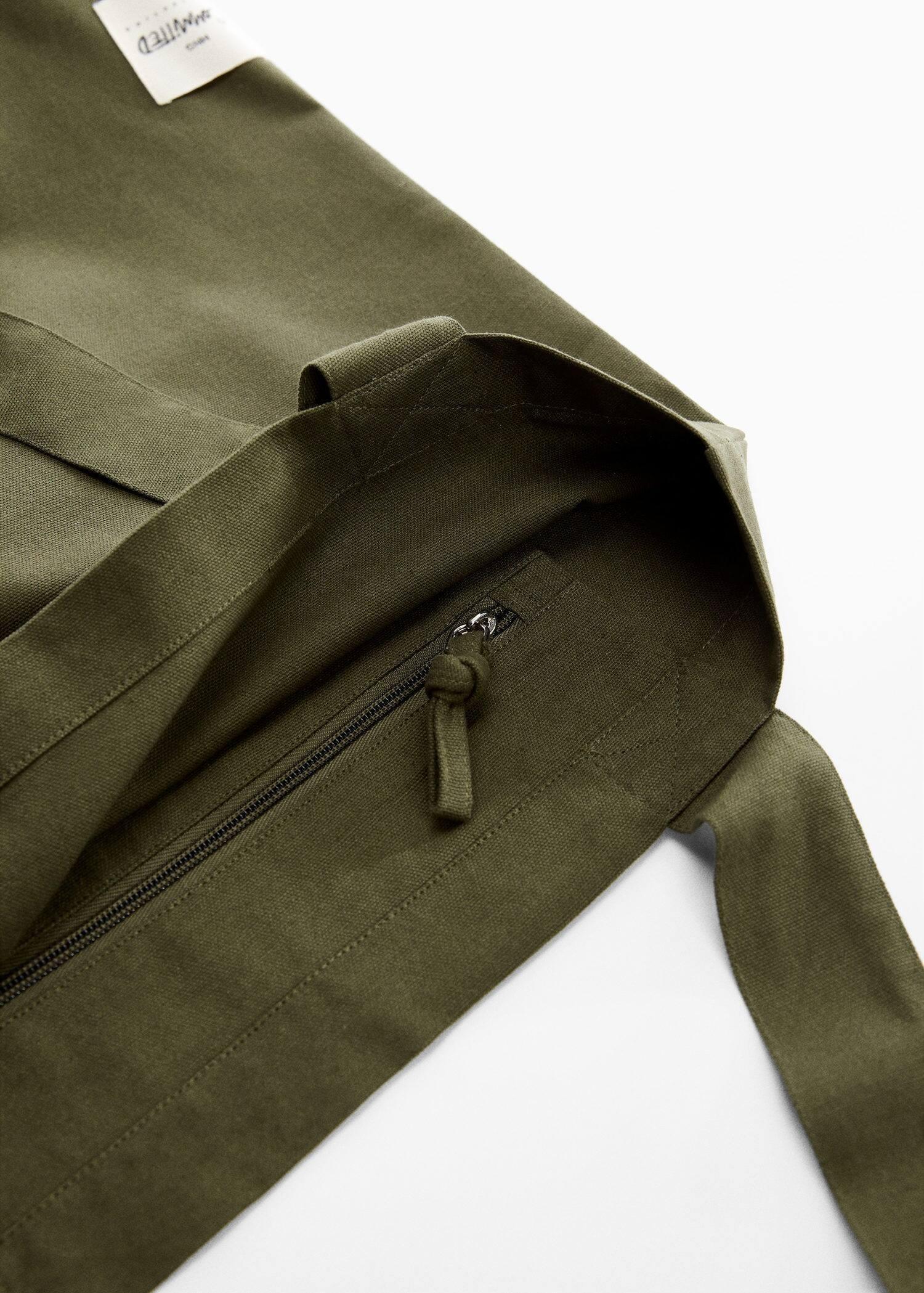 Khaki Cotton Canvas Bag, , large image number 3