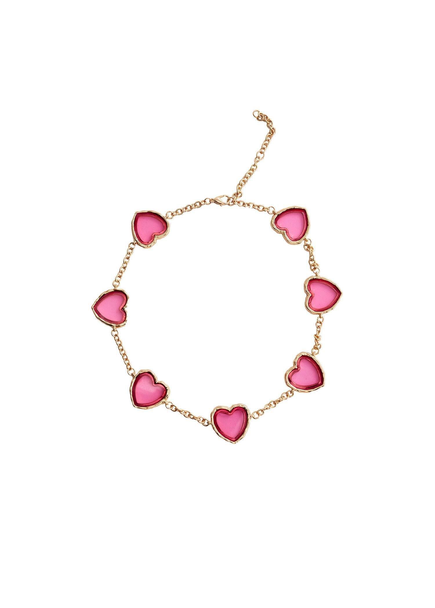 Gold Heart Choker, , large image number 0
