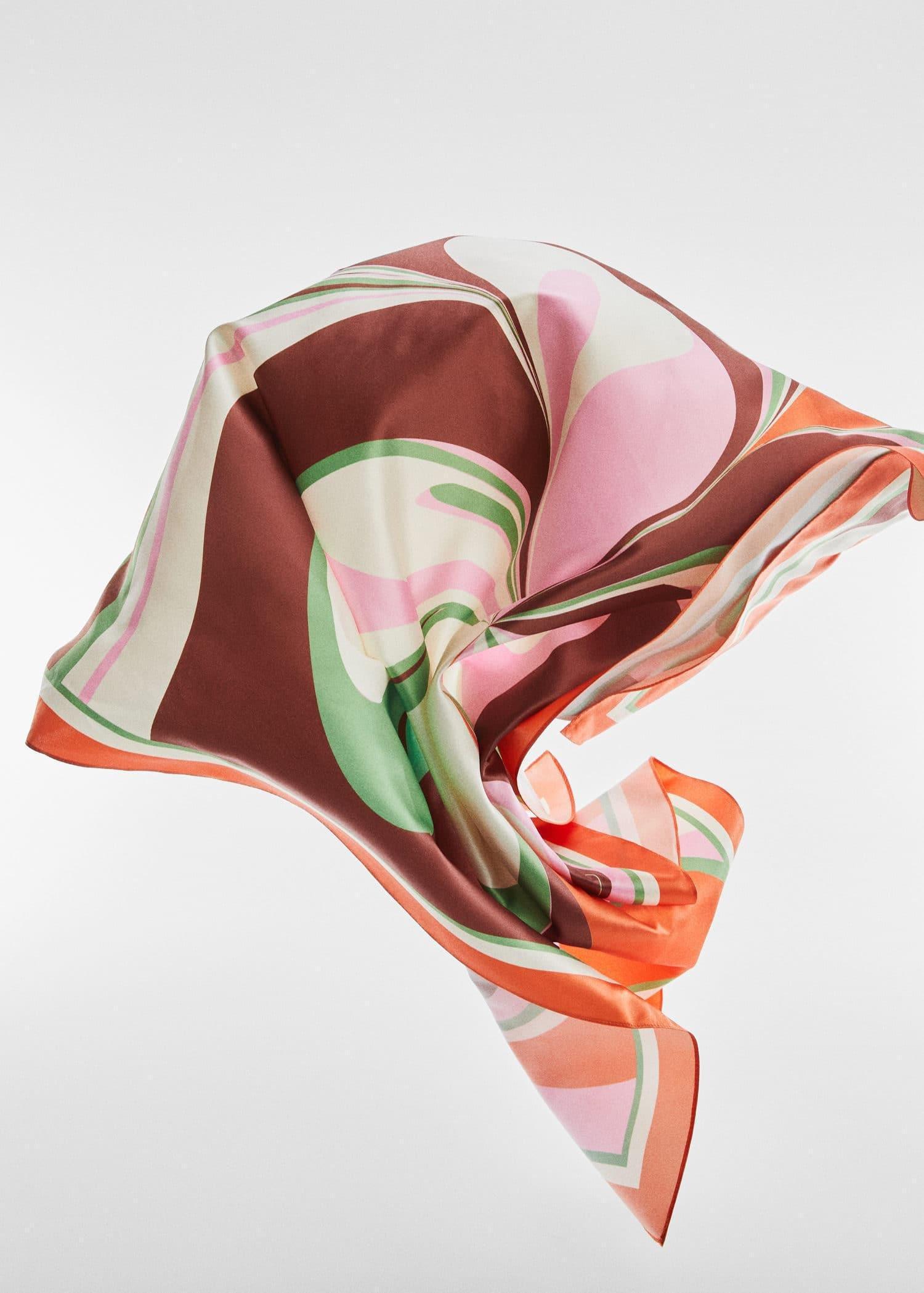 Pink Printed Scarf, , large image number 5