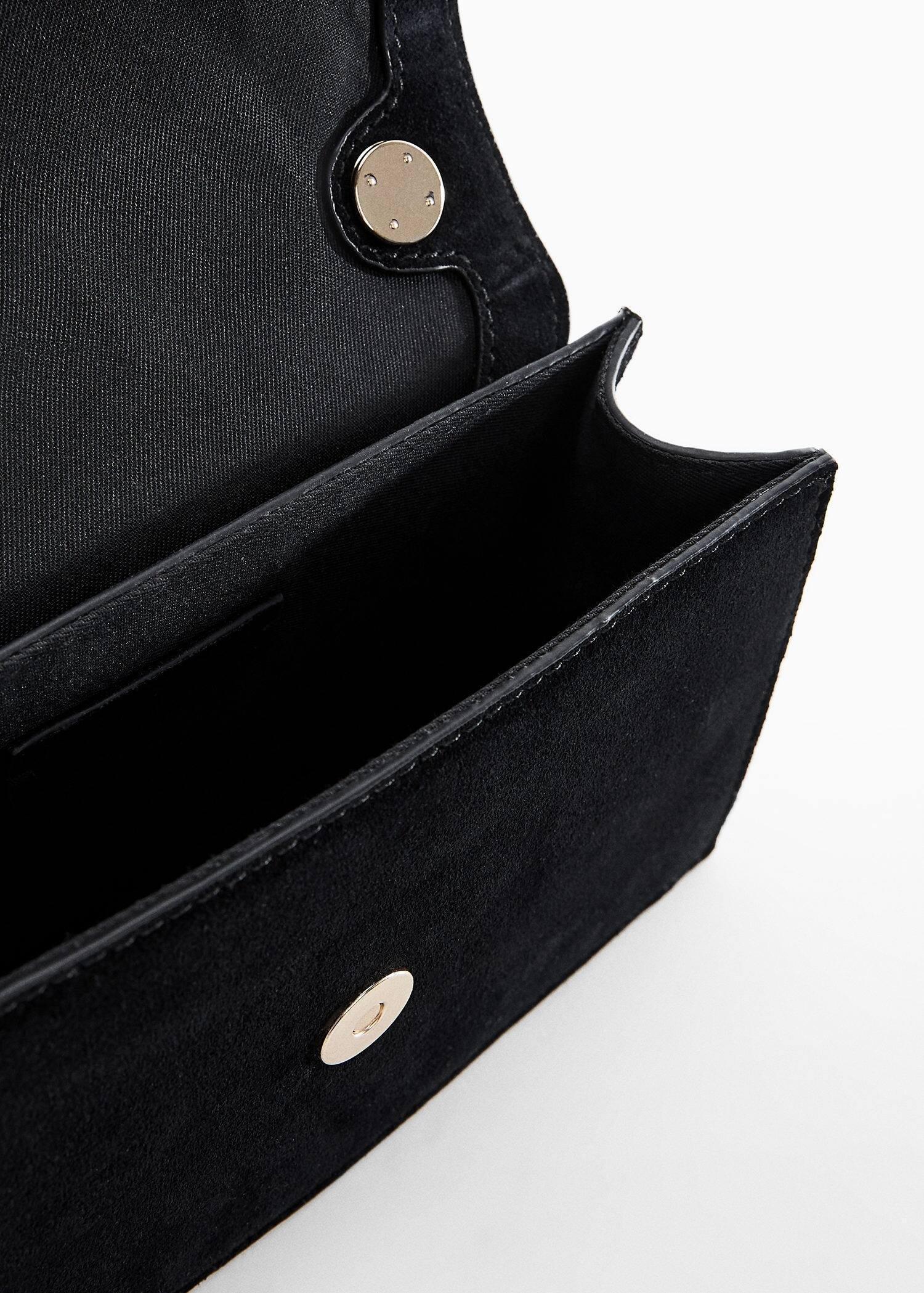 Black Chain Leather Bag, , large image number 2