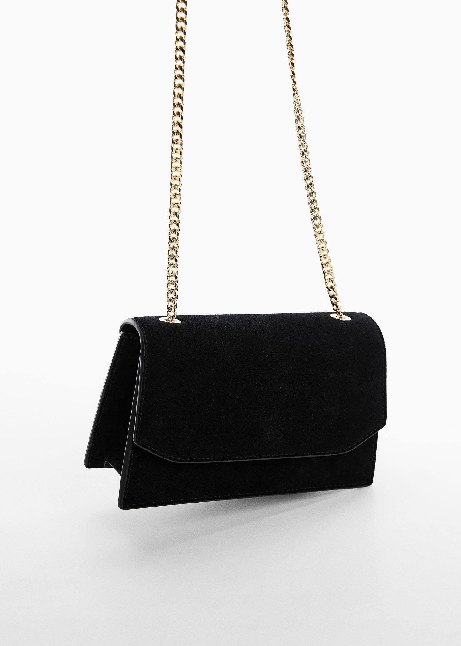 Black Chain Leather Bag, , large image number 3