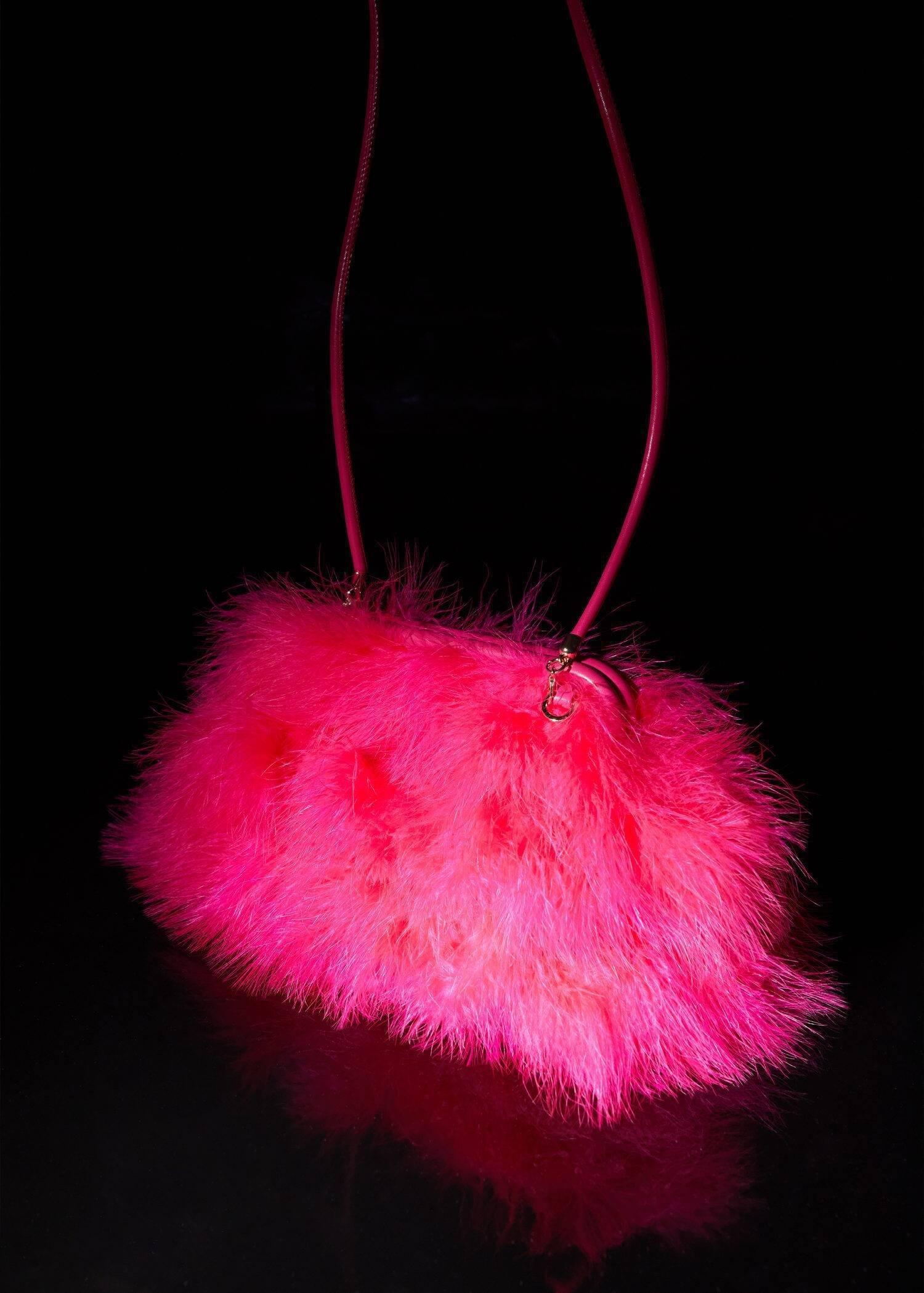 Pink Feathers Bag, , large image number 4