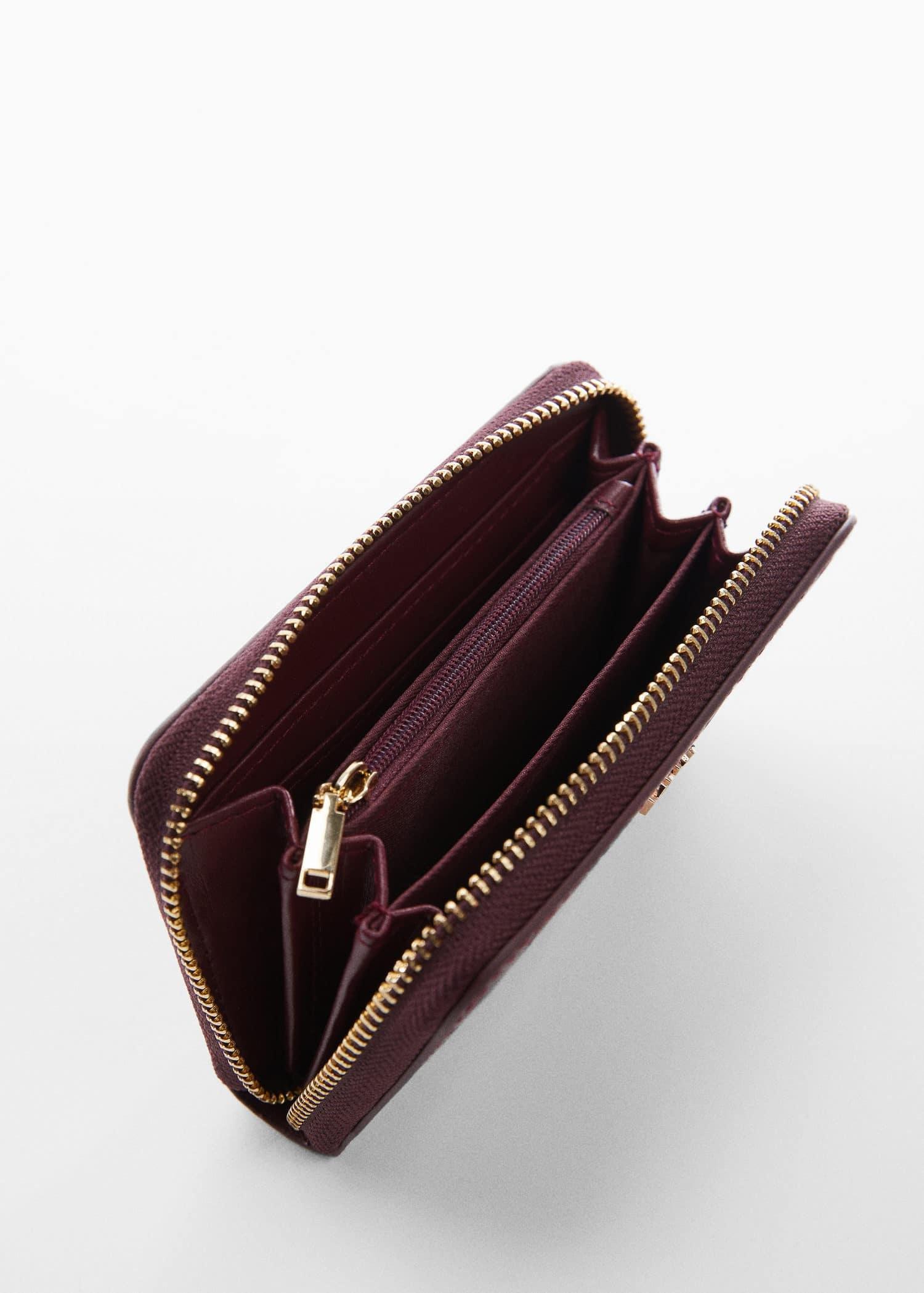 Red Croc-Effect Wallet, , large image number 2