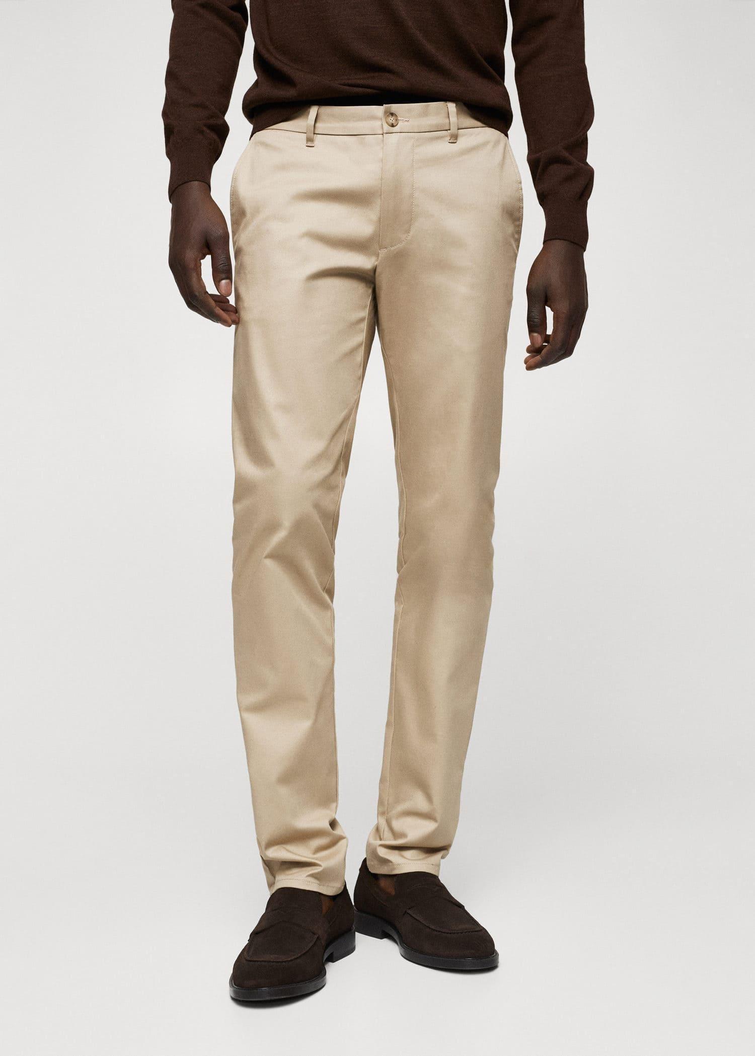 Mango Beige Skinny Chino Trousers | Azadea UAE