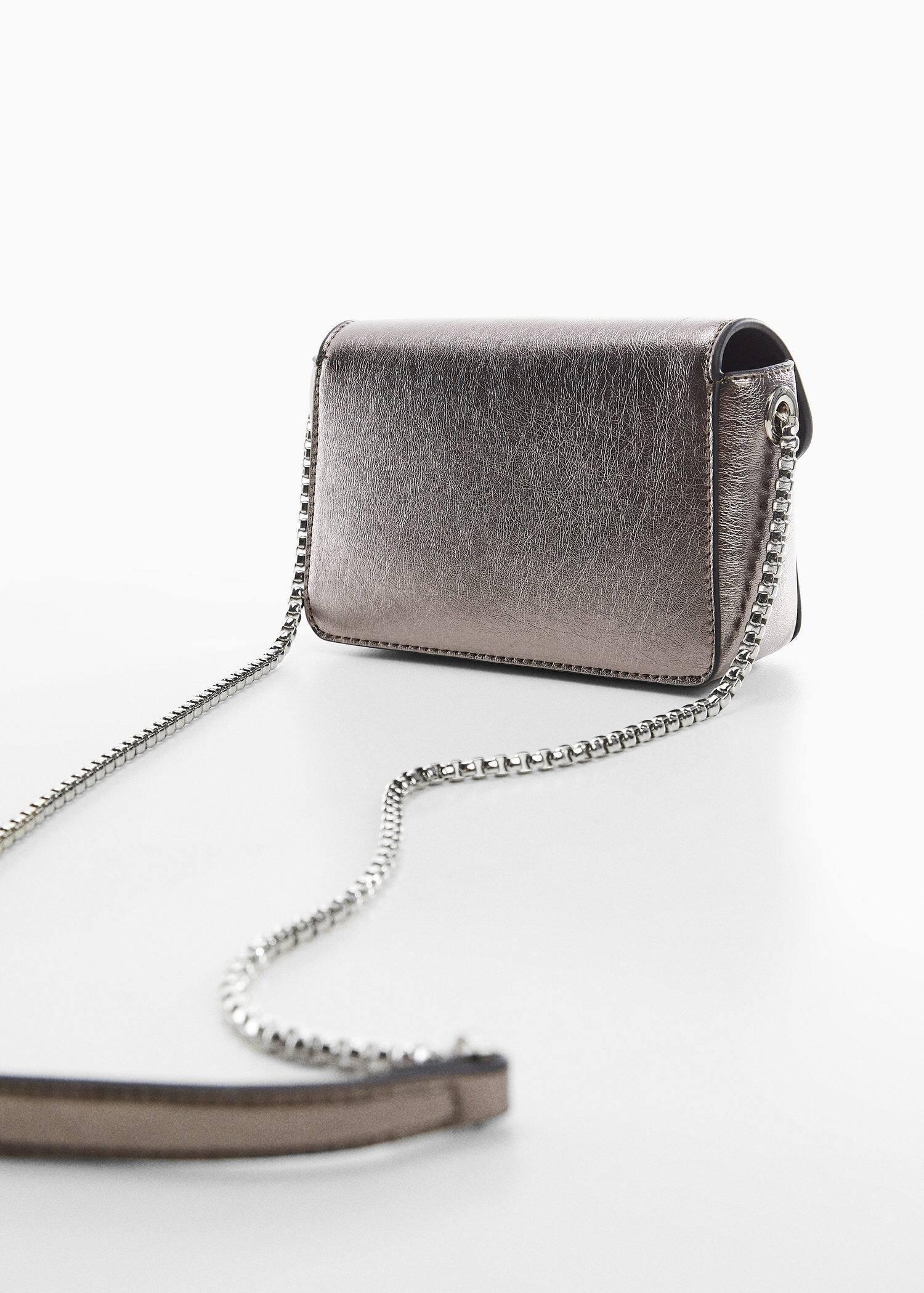 Silver Metallic Chain Bag, , large image number 3