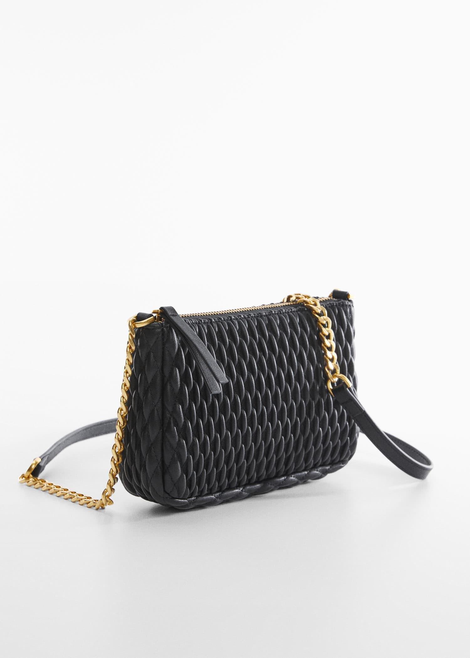 Black Texture Cross-Body Bag, , large image number 0