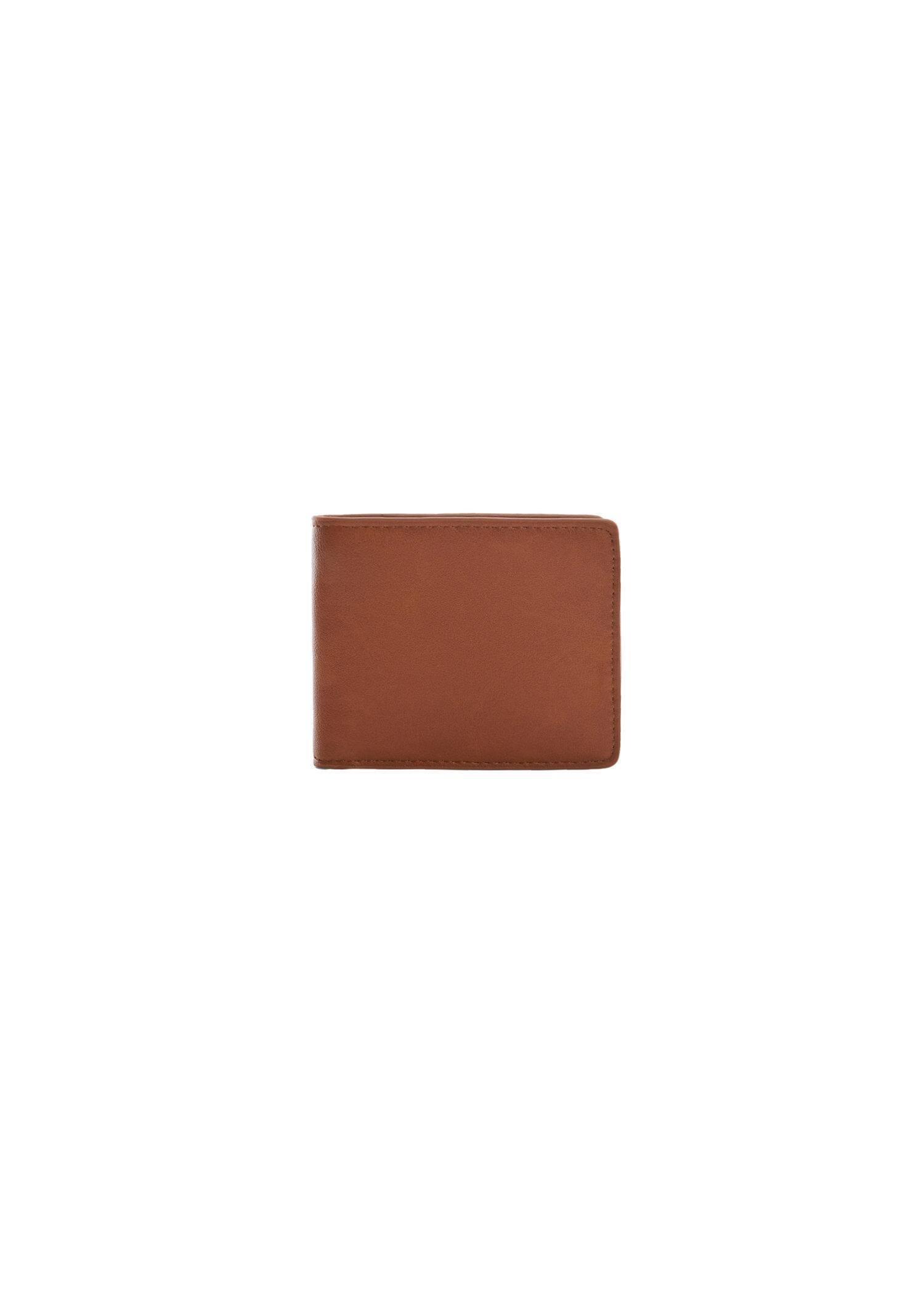 Brown Plain Leather Wallet, , large image number 2