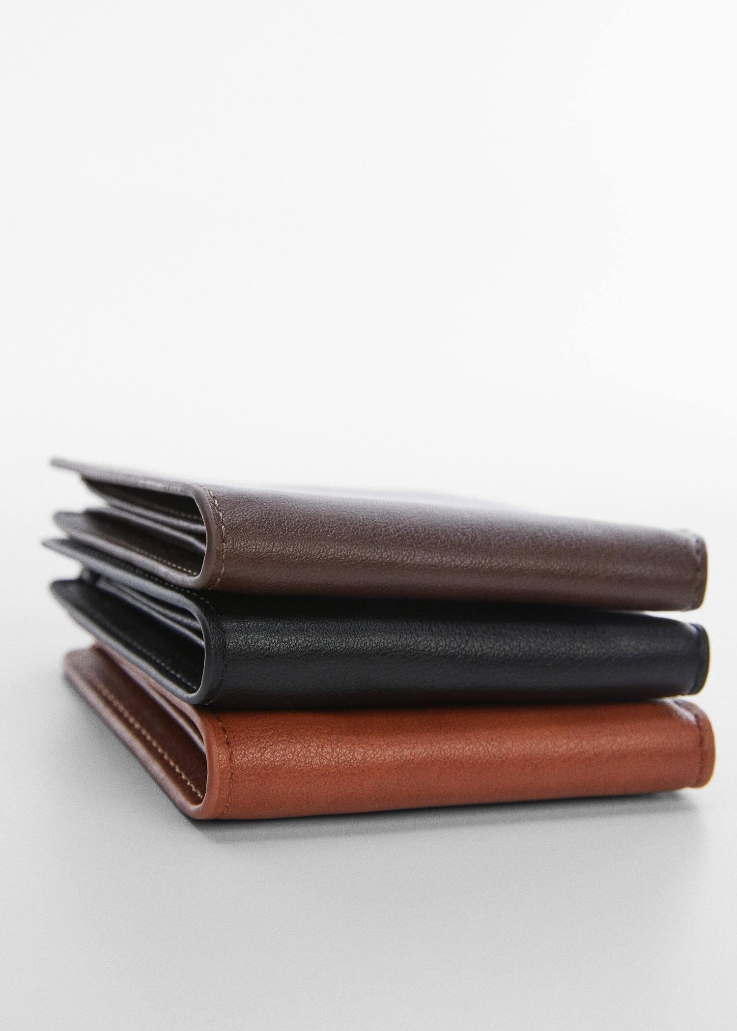 Brown Plain Leather Wallet, , large image number 3