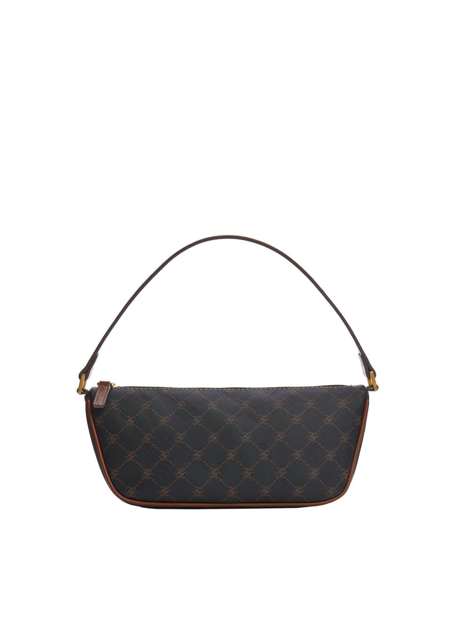 Brown Logo Printed Shoulder Bag, , large image number 0