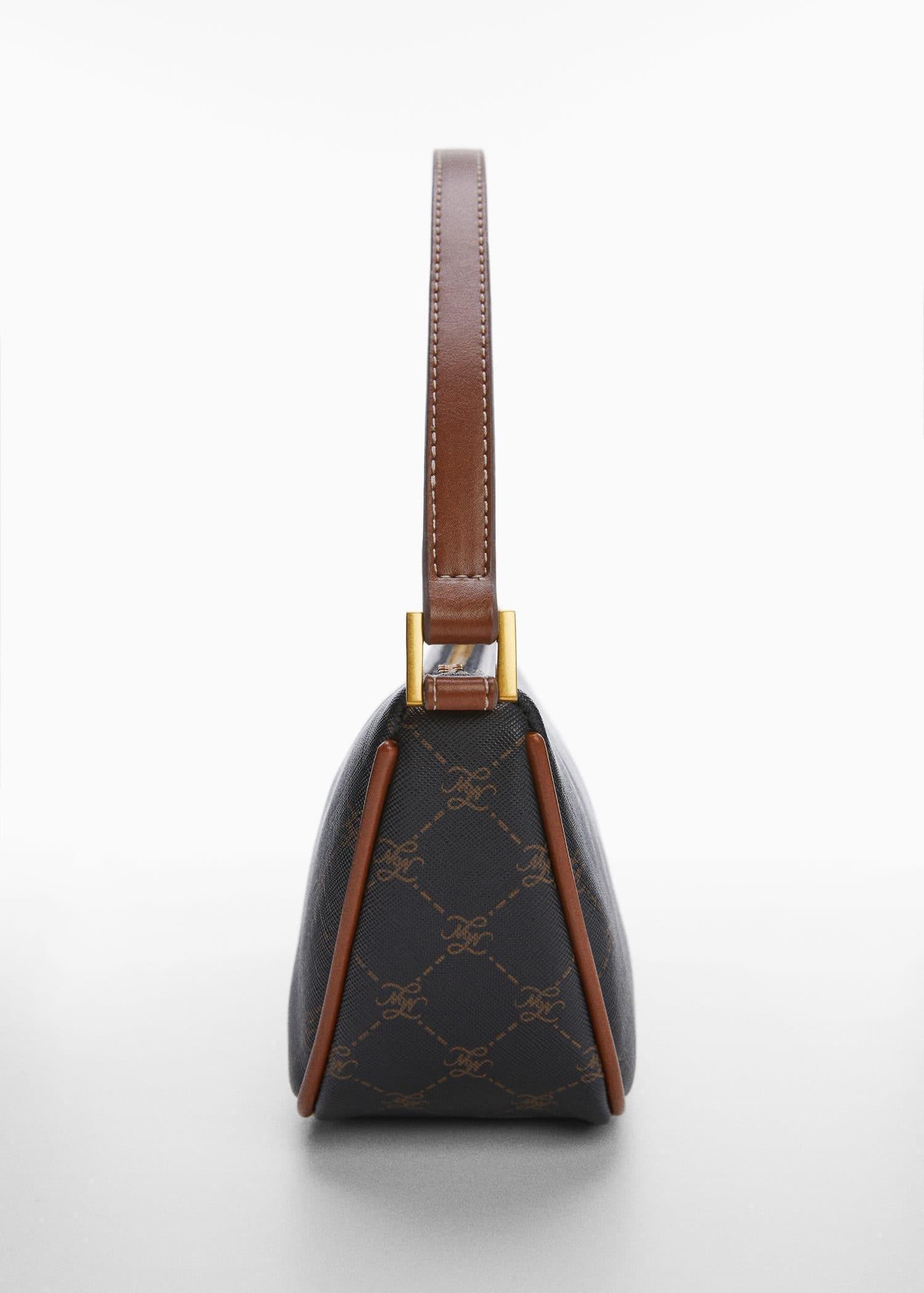 Brown Logo Printed Shoulder Bag, , large image number 3