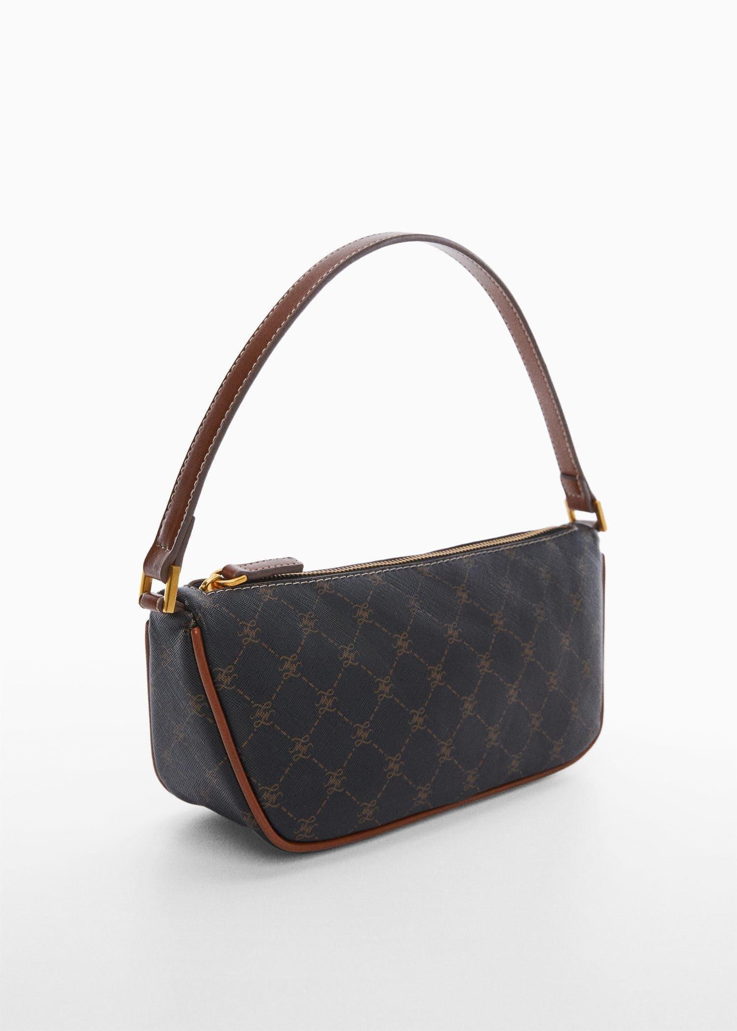 Brown Logo Printed Shoulder Bag, , large image number 4