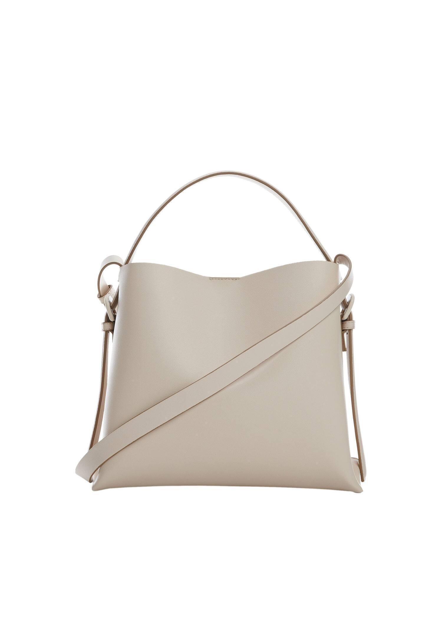 White Shopper Bag With Buckle, , large image number 0