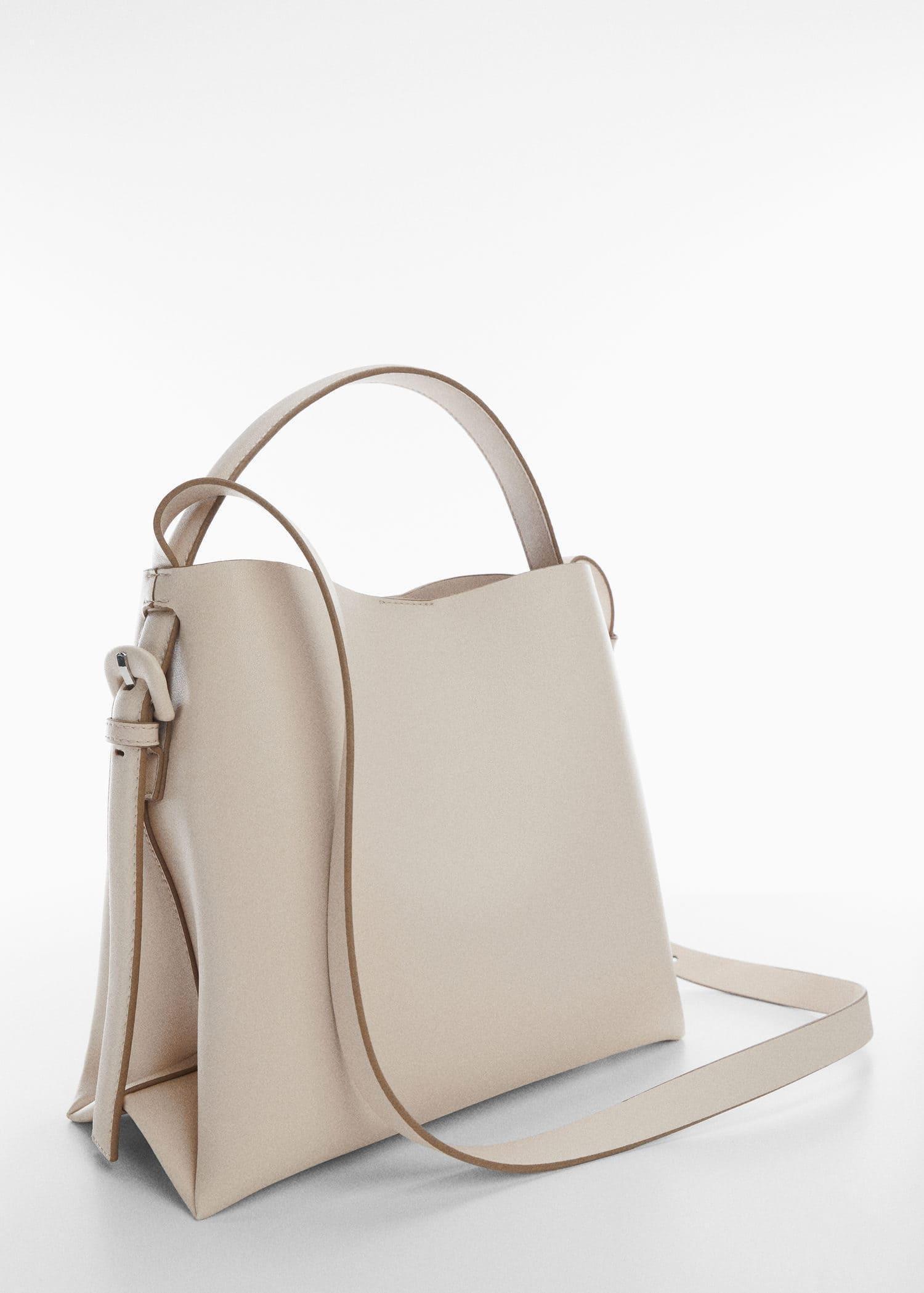 White Shopper Bag With Buckle, , large image number 1