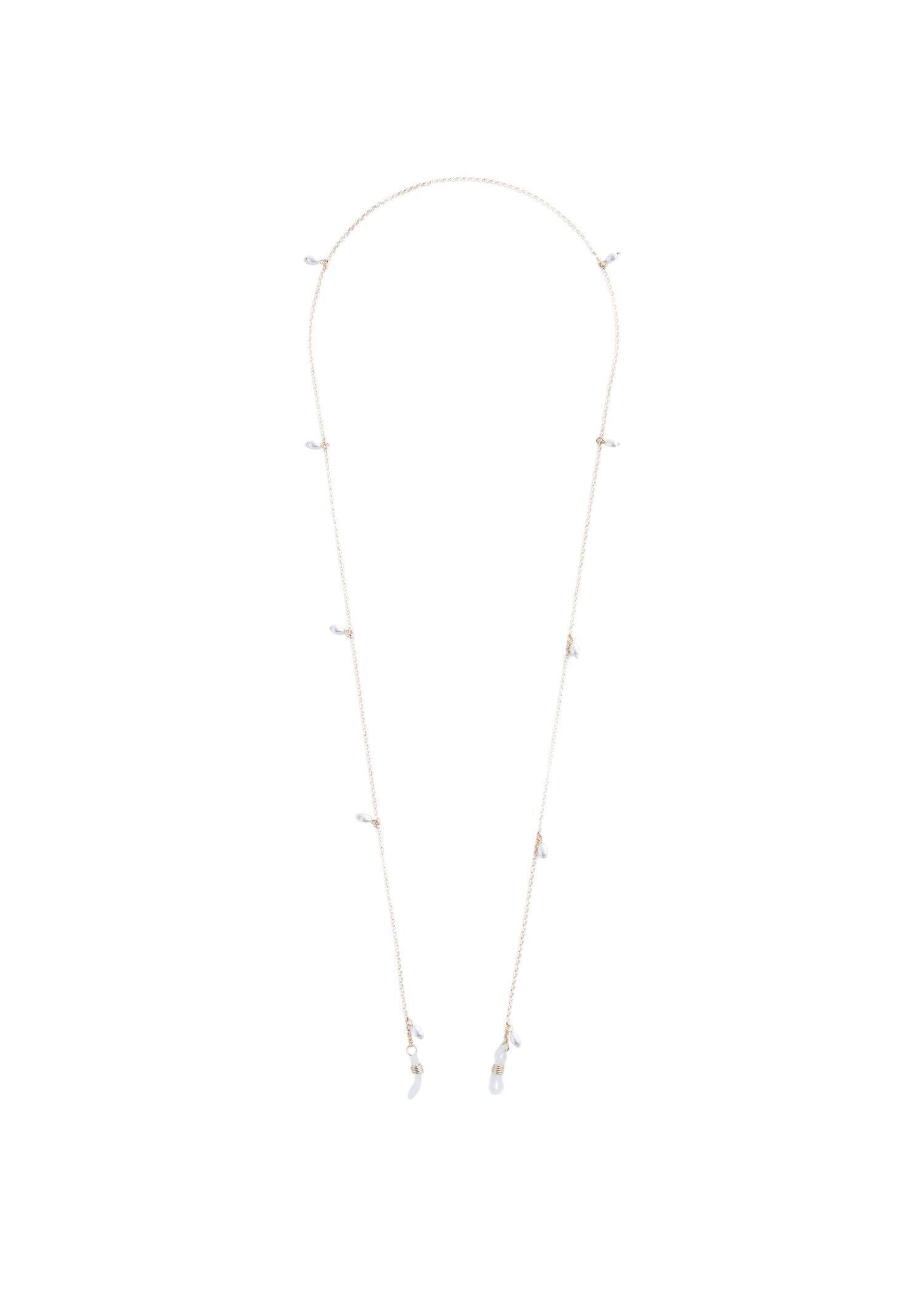 Gold Sunglasses Chain With Pearls, , large image number 0