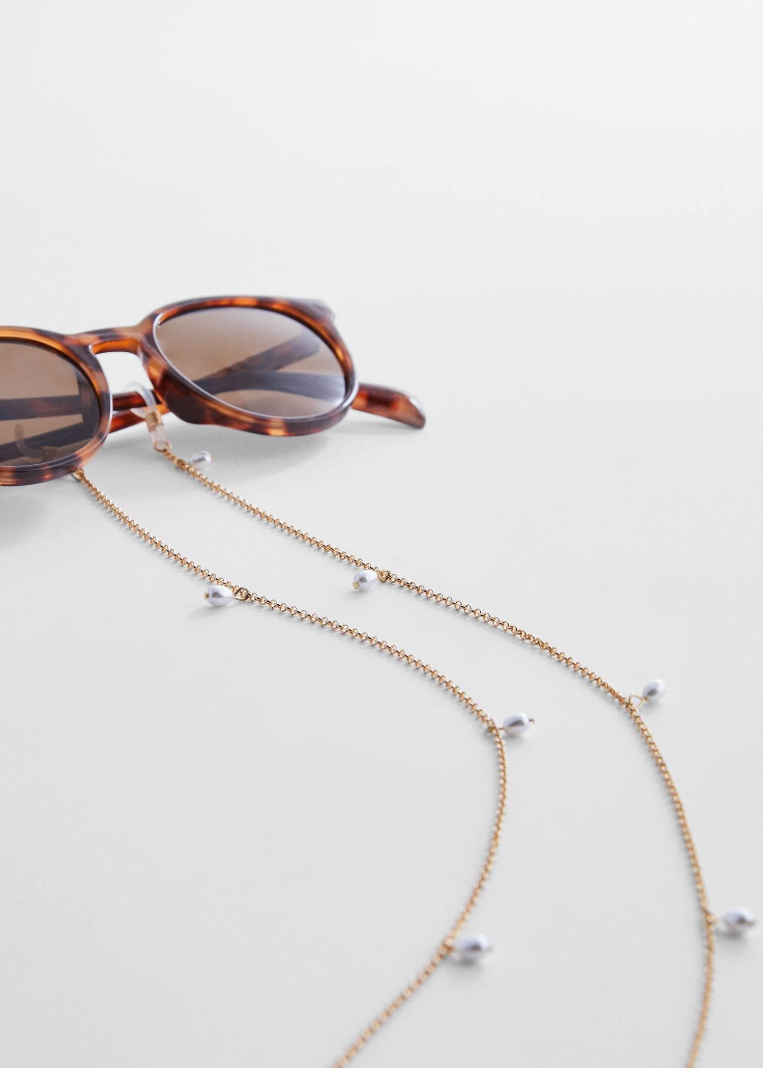 Gold Sunglasses Chain With Pearls, , large image number 2