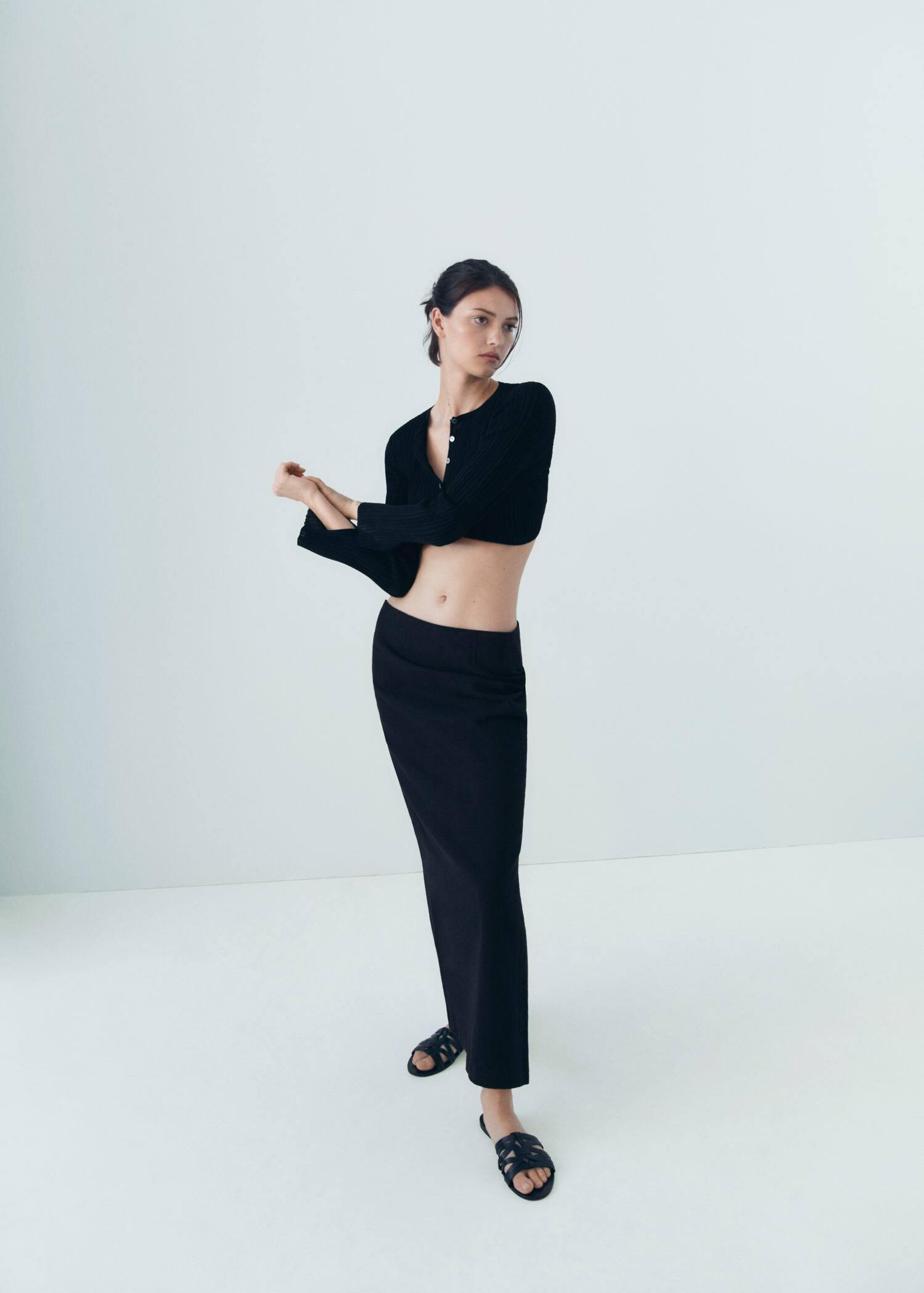 Black Leather Straps Sandals, , large image number 3