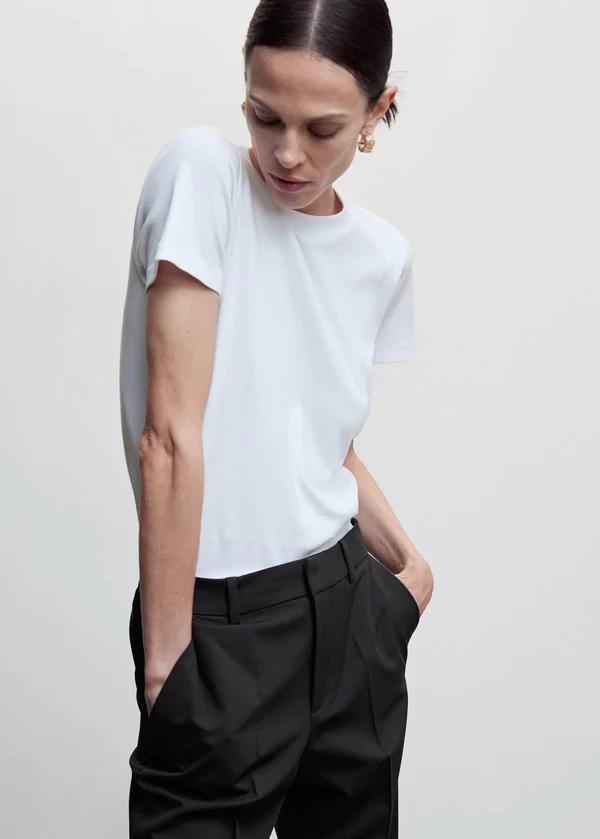 Black Straight Suit Trousers, , large image number 2