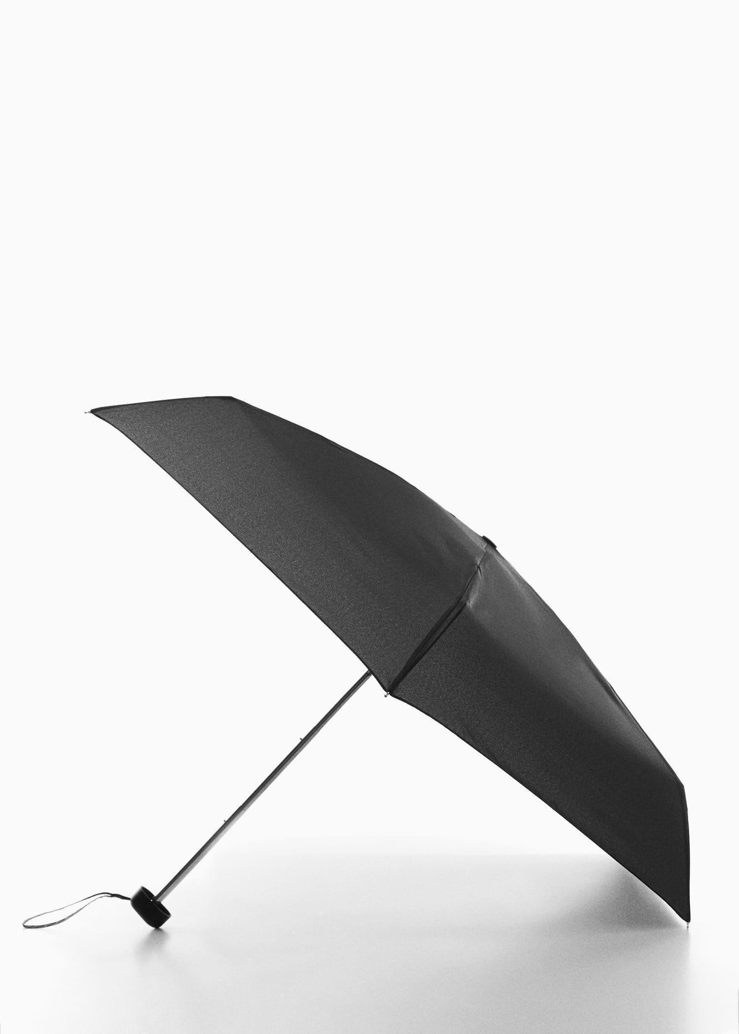 Black Mini Folding Umbrella, , large image number 1