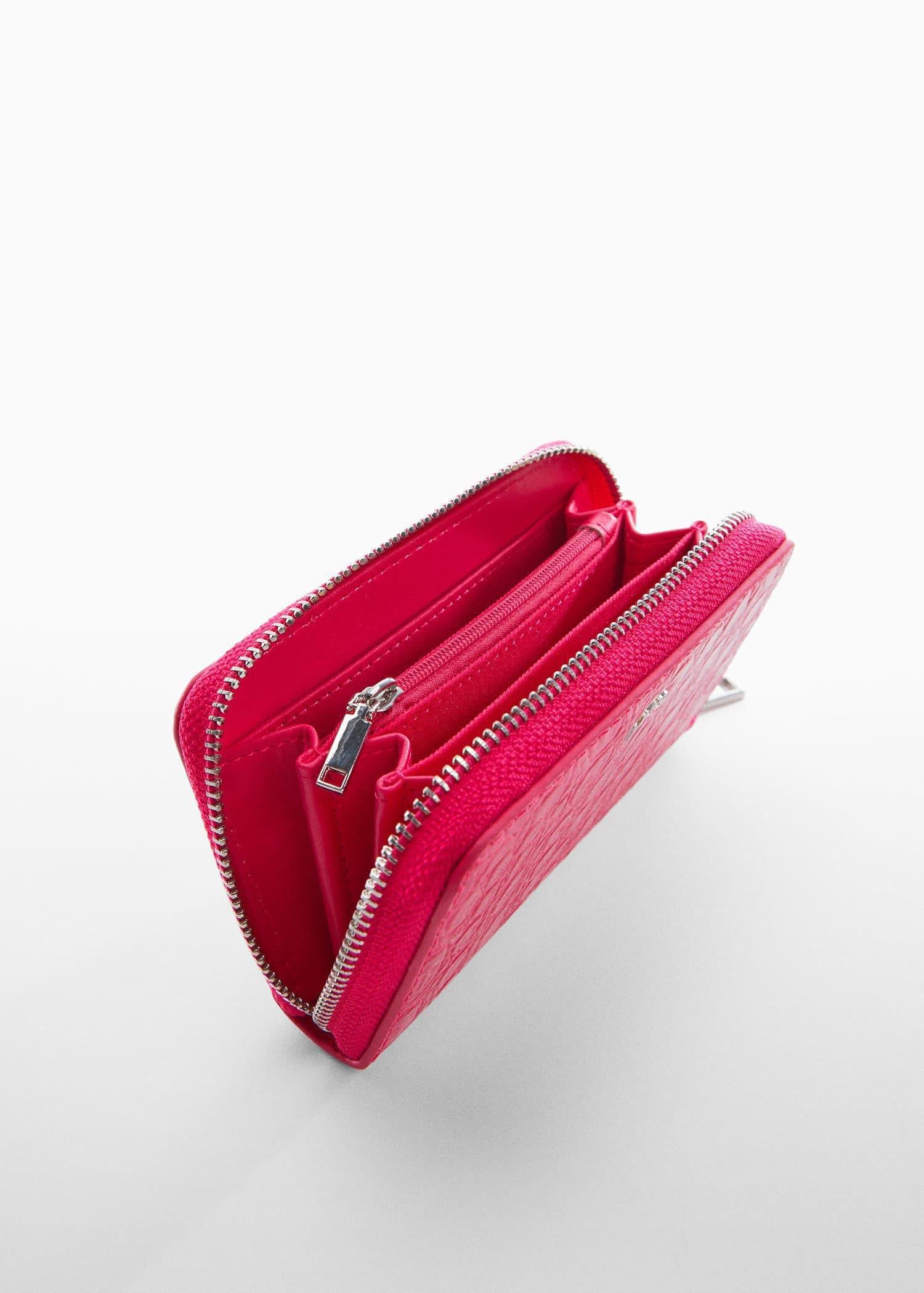 Pink Croc-Effect Wallet, , large image number 2
