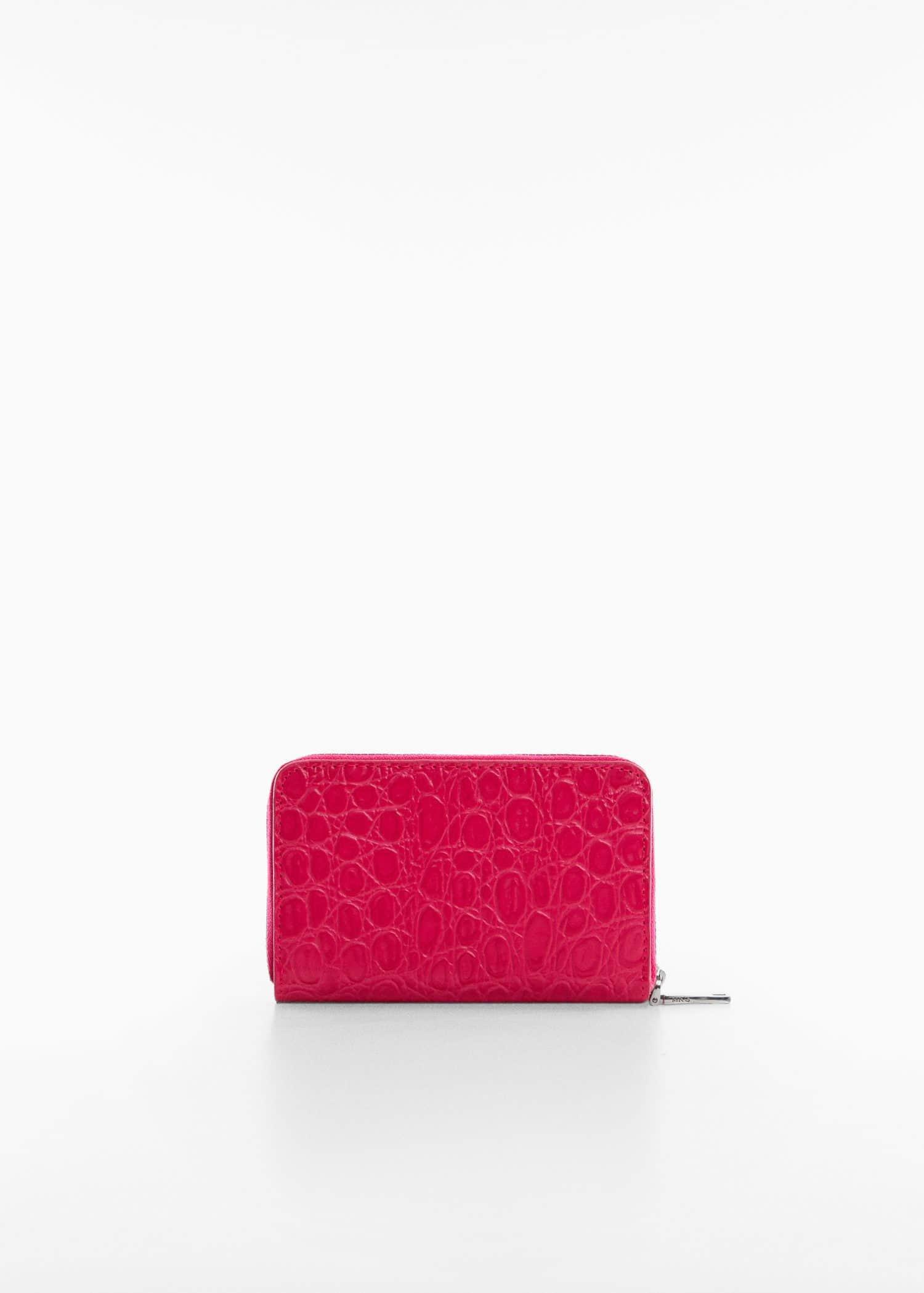 Pink Croc-Effect Wallet, , large image number 3