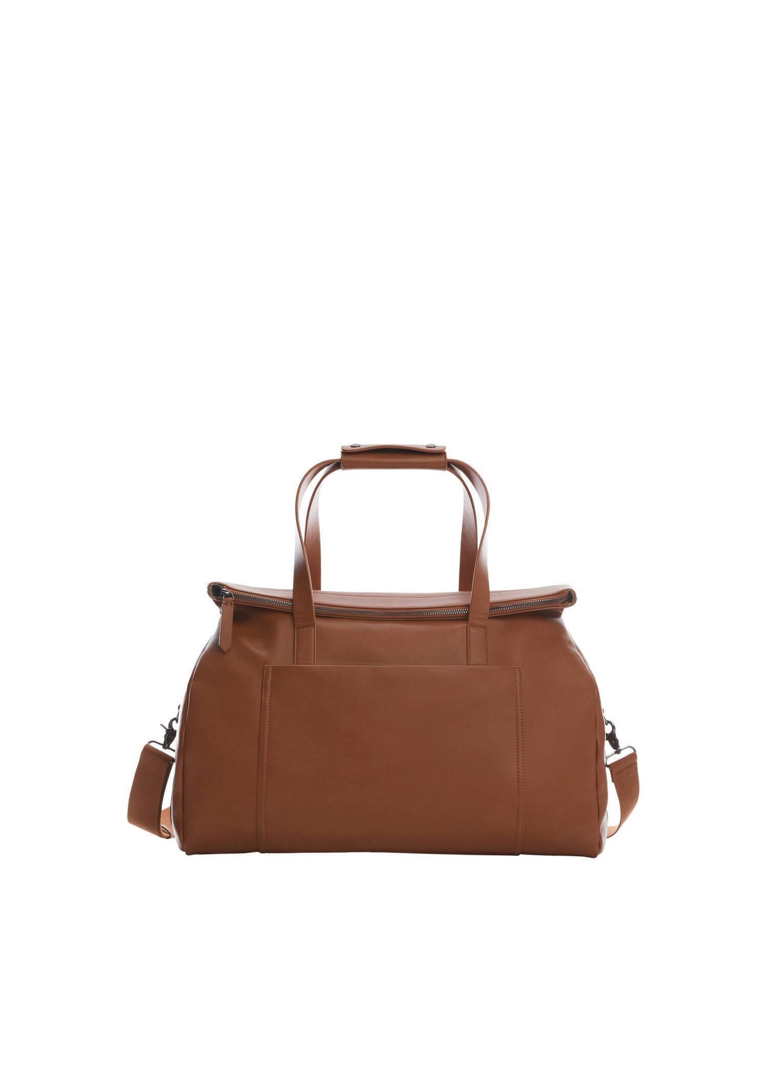 Brown Leather Travel Bag, , large image number 0