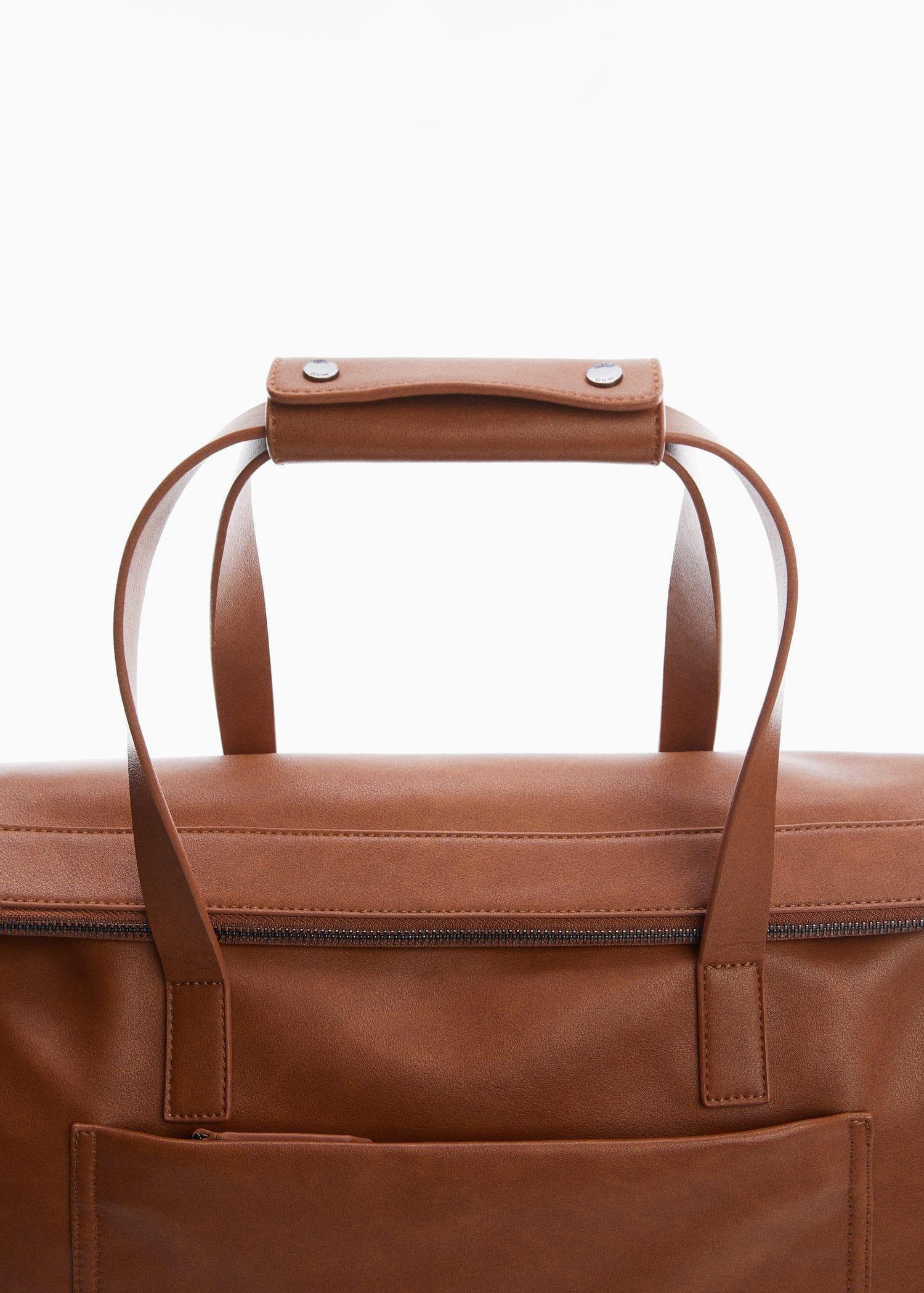 Brown Leather Travel Bag, , large image number 2