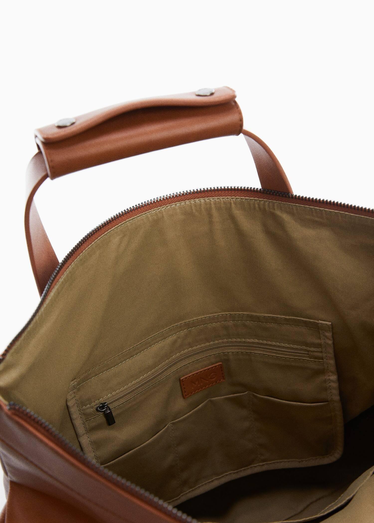 Brown Leather Travel Bag, , large image number 5