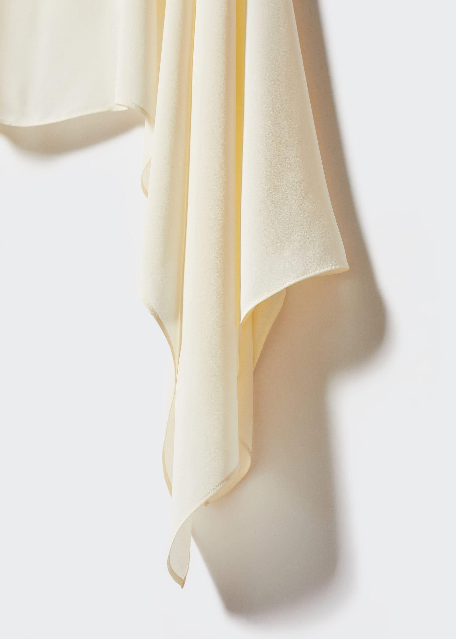 White Flowing Cape Blouse, , large image number 2
