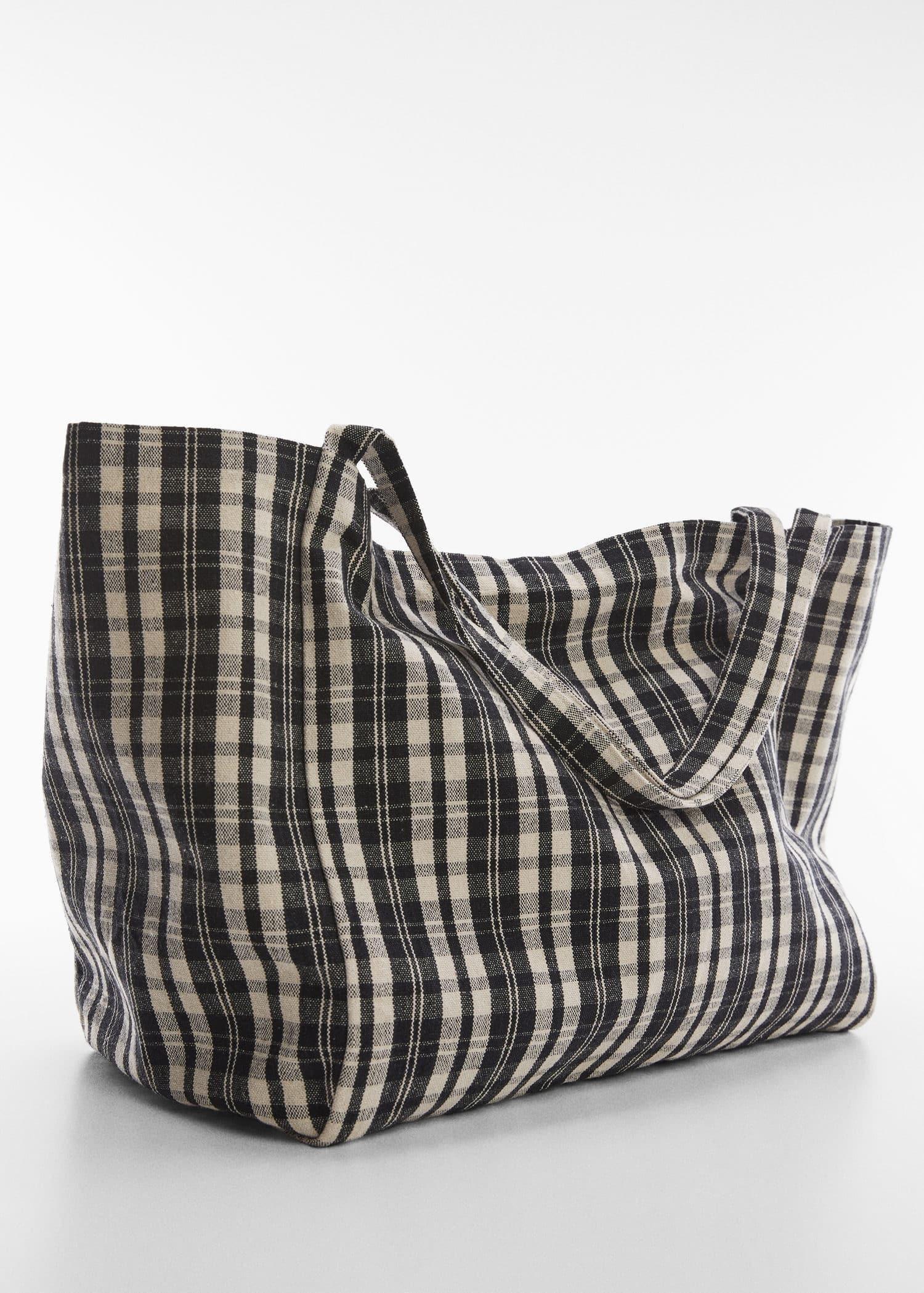 Black Gingham Check Bag, , large image number 0