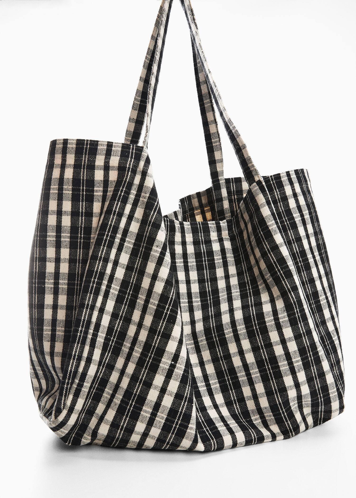 Black Gingham Check Bag, , large image number 3
